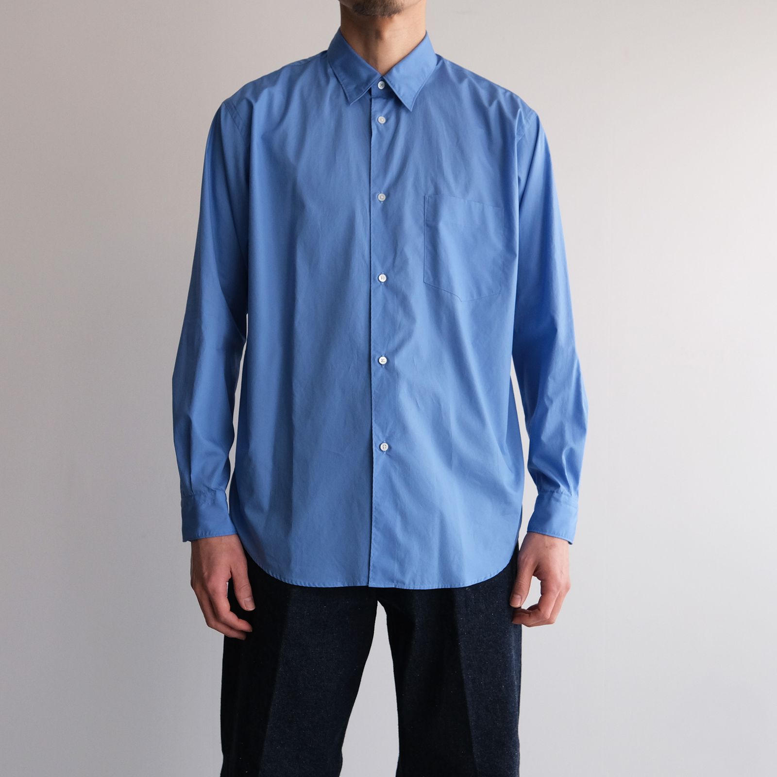 Broad Regular Collar Shirt -シャツ-（Blue / ブルー）GM261-50005B