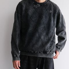 Hand Dye Diamond Twist Sweat -スウェット-（Black / ブラック）