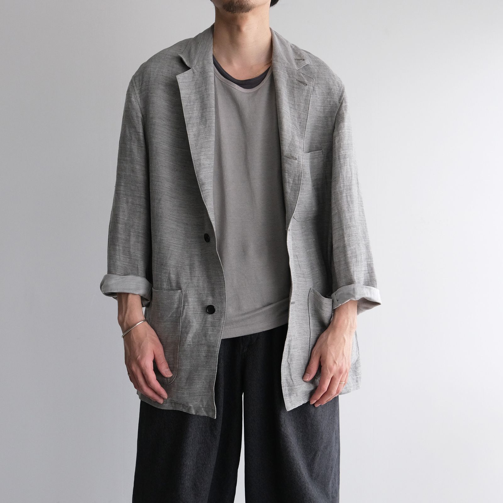 Linen Pique Tank Top -タンクトップ-（Gray / グレー）
