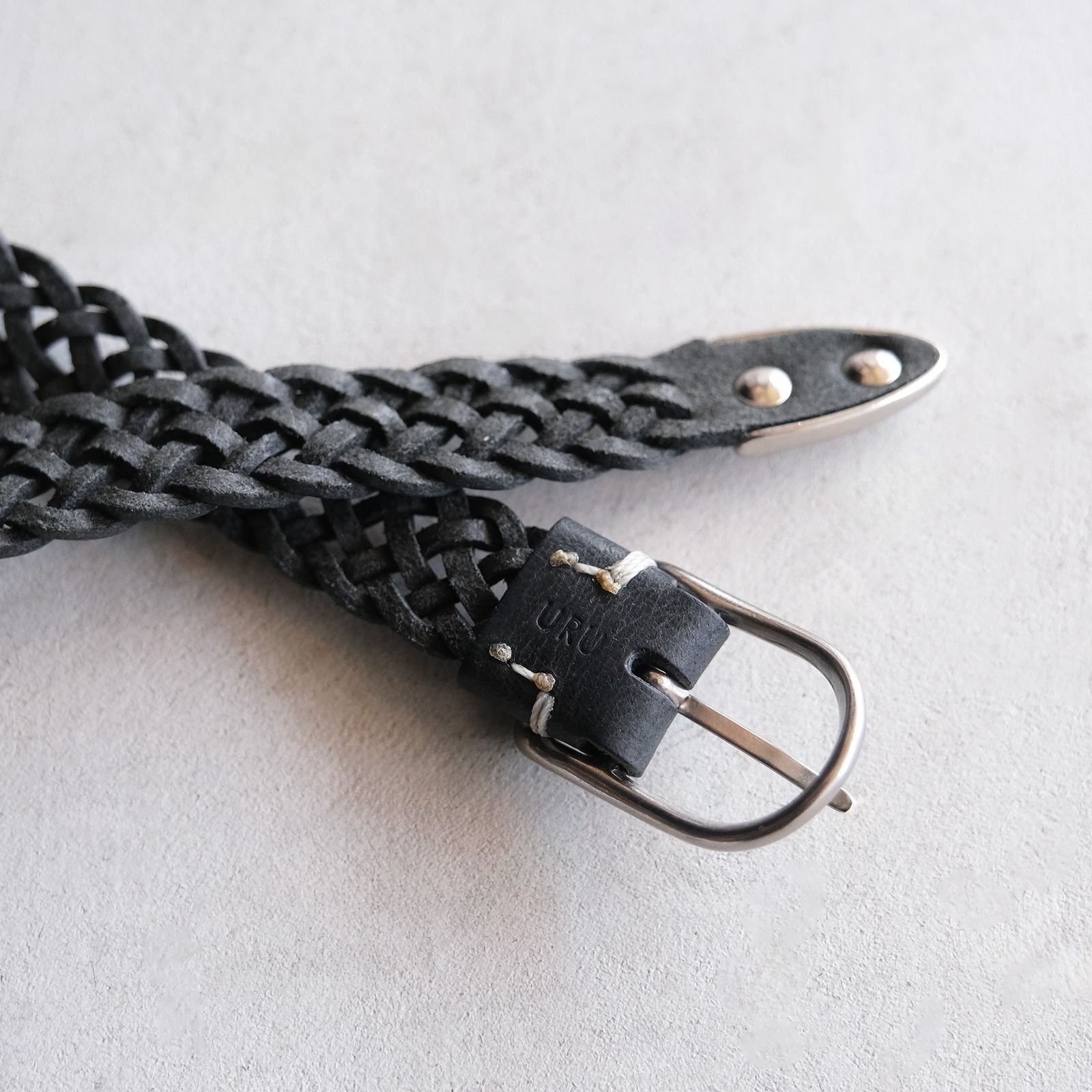 Leather Mesh Belt -ベルト-（Black / ブラック）