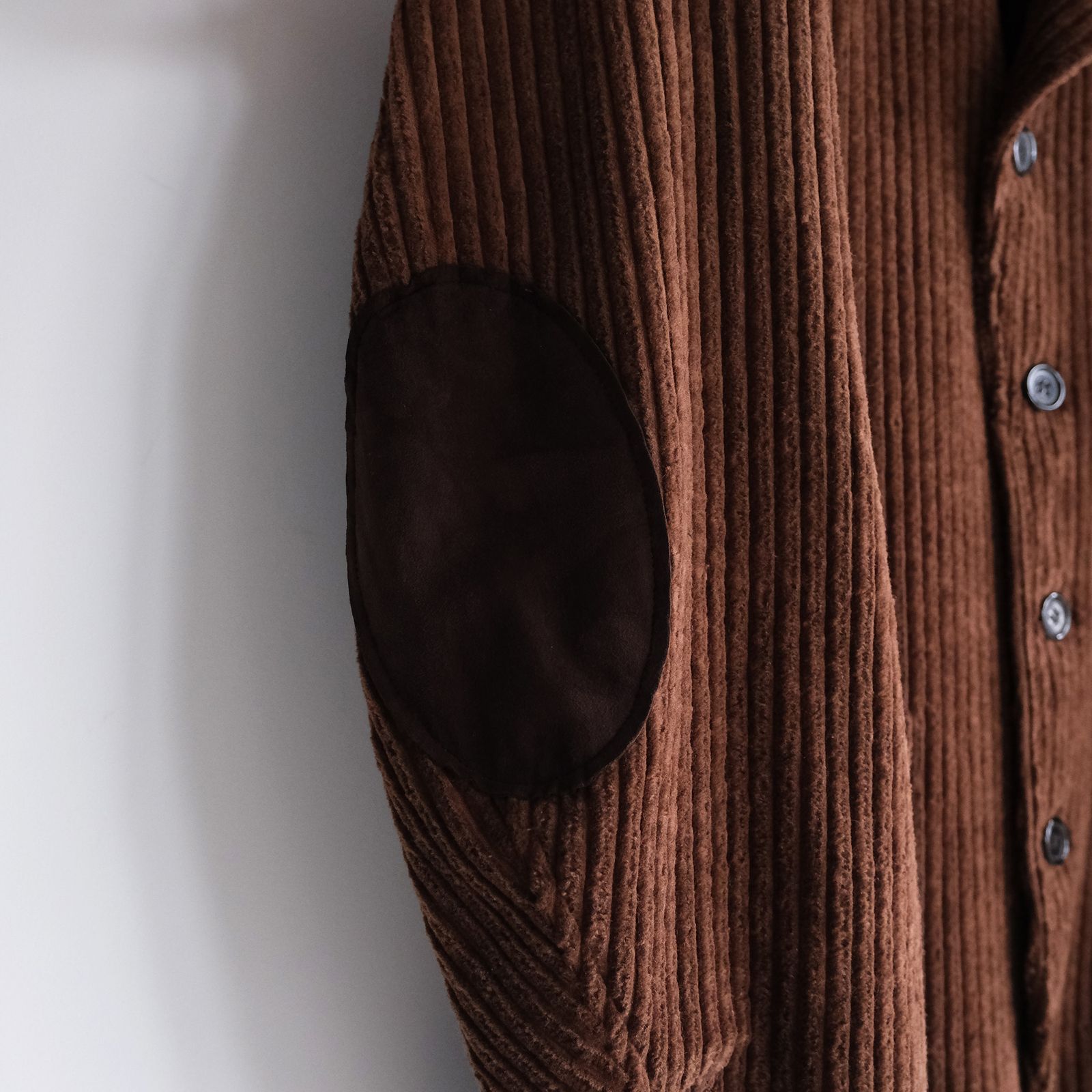 Corduroy Collarless Jacket -ジャケット-（Brown / ブラウン）