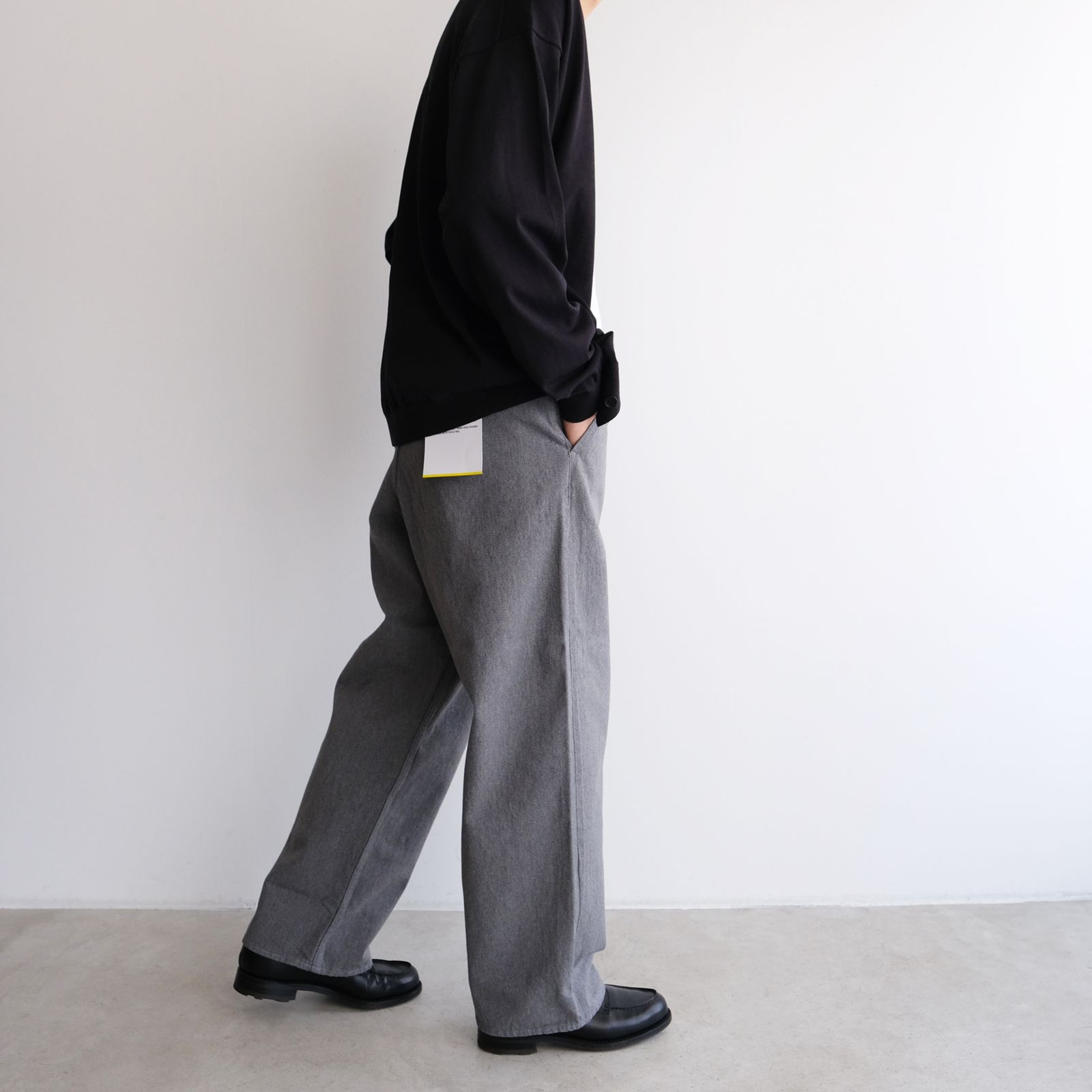 Graphpaper - Colorfast Denim Two Tuck Pants -パンツ-（Gray / グレー） | STACK STORE