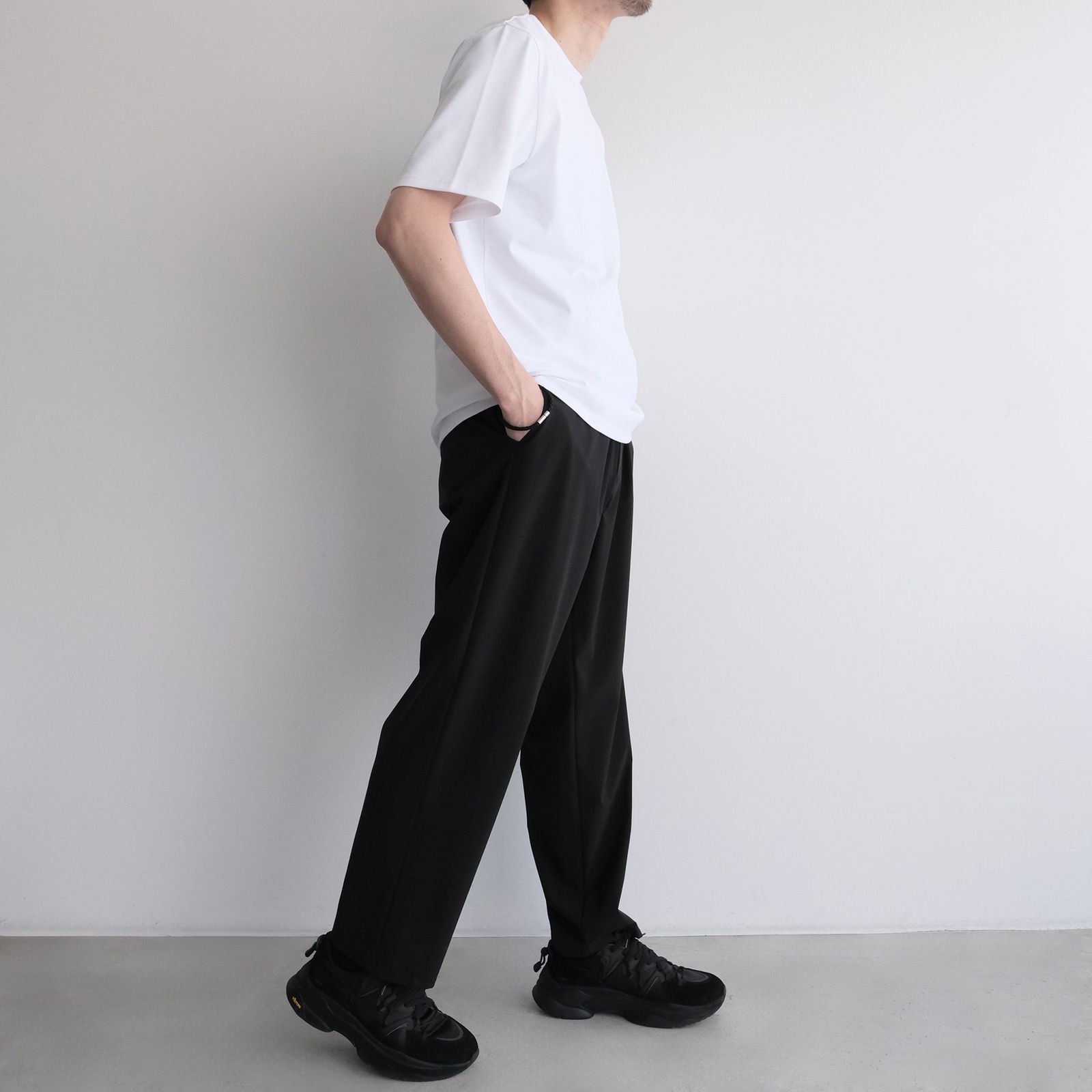 Graphpaper - Flex Tricot Wide Tapered Chef Pants -パンツ-（Black