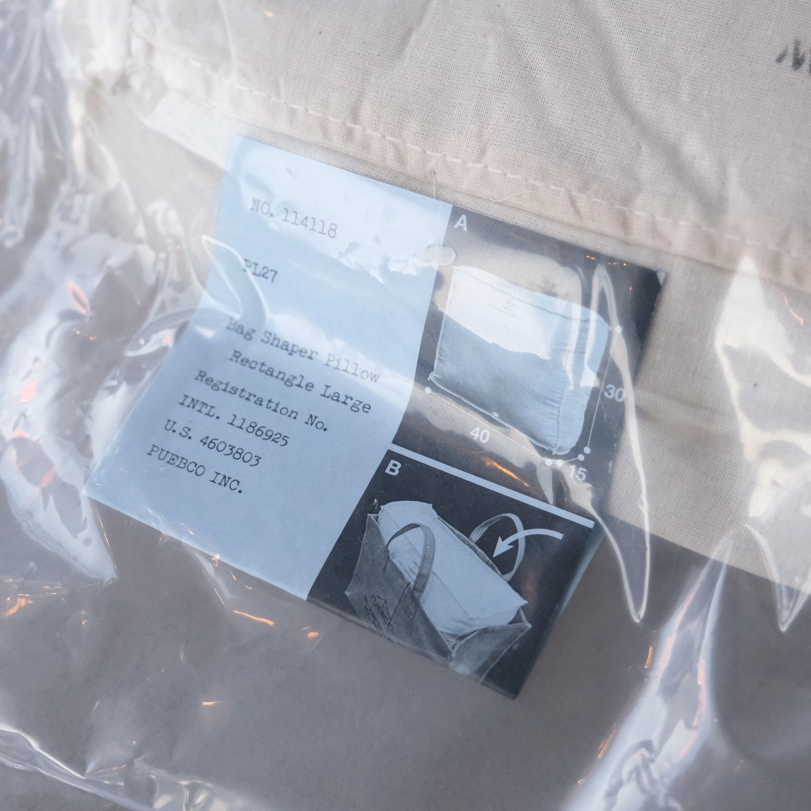 Bag Shaper Pillow Rectangle Large（Ivory/ アイボリー）