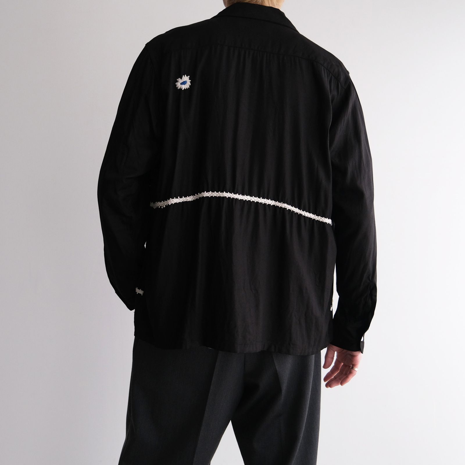 Bandana Hand Embroidery Shirt -シャツ-（Black / ブラック）