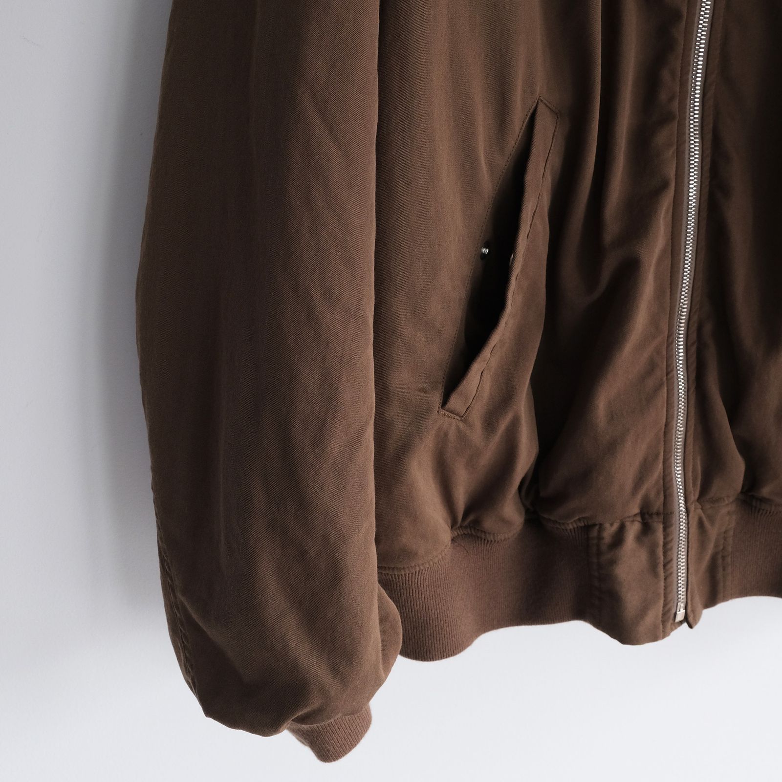 Fulled Wool Twill Flight Jacket -ジャケット-（Brown / ブラウン）GU263-30411