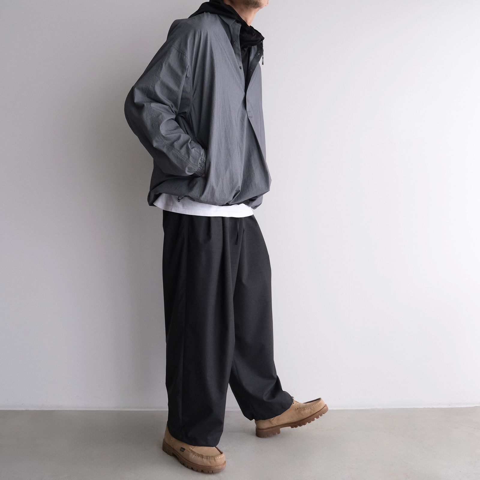 Seersucker Pullover Shirt -シャツ-（Gray / グレー）GU261-50445