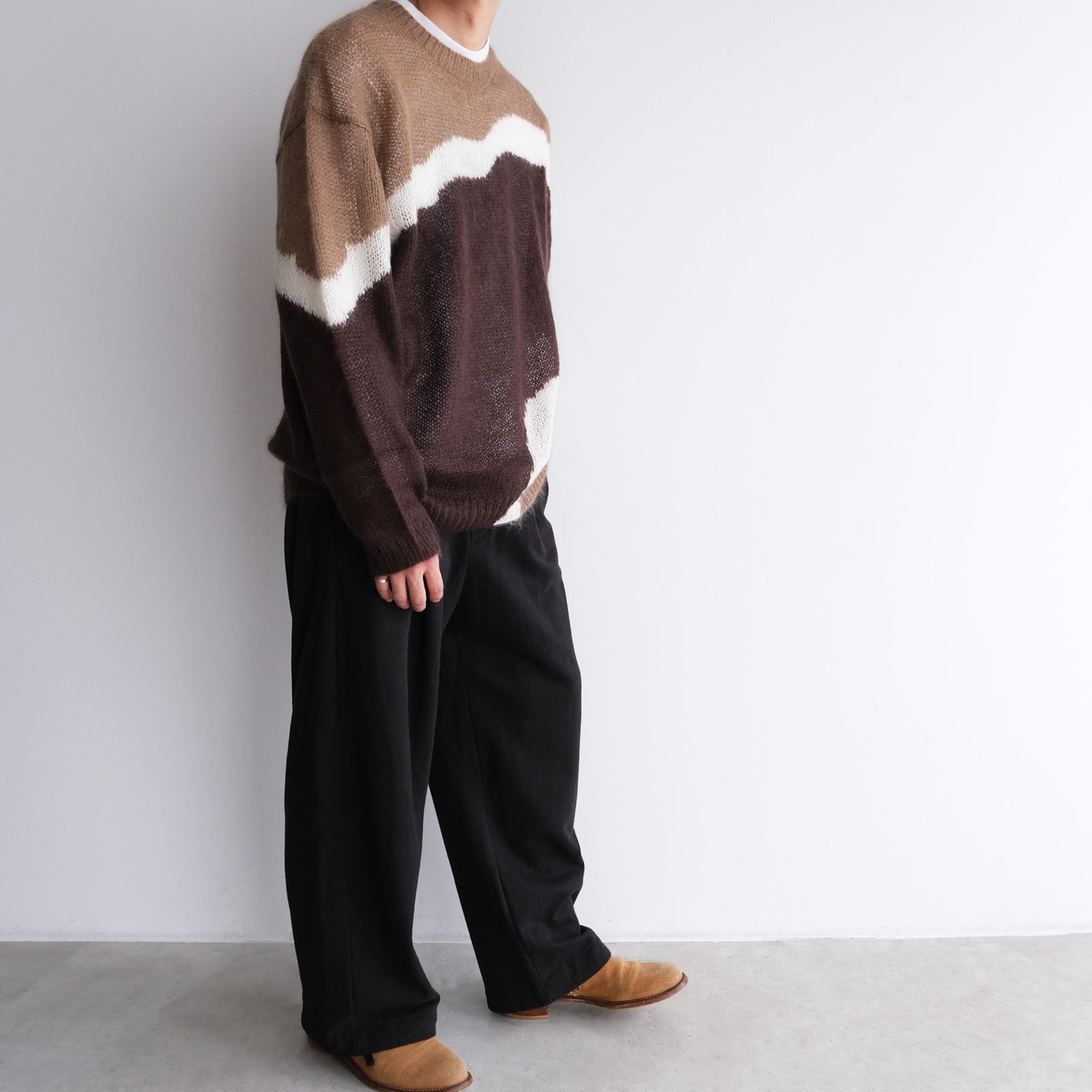 Hand Knitted Mohair Sweater -ニット-（Brown / ブラウン）