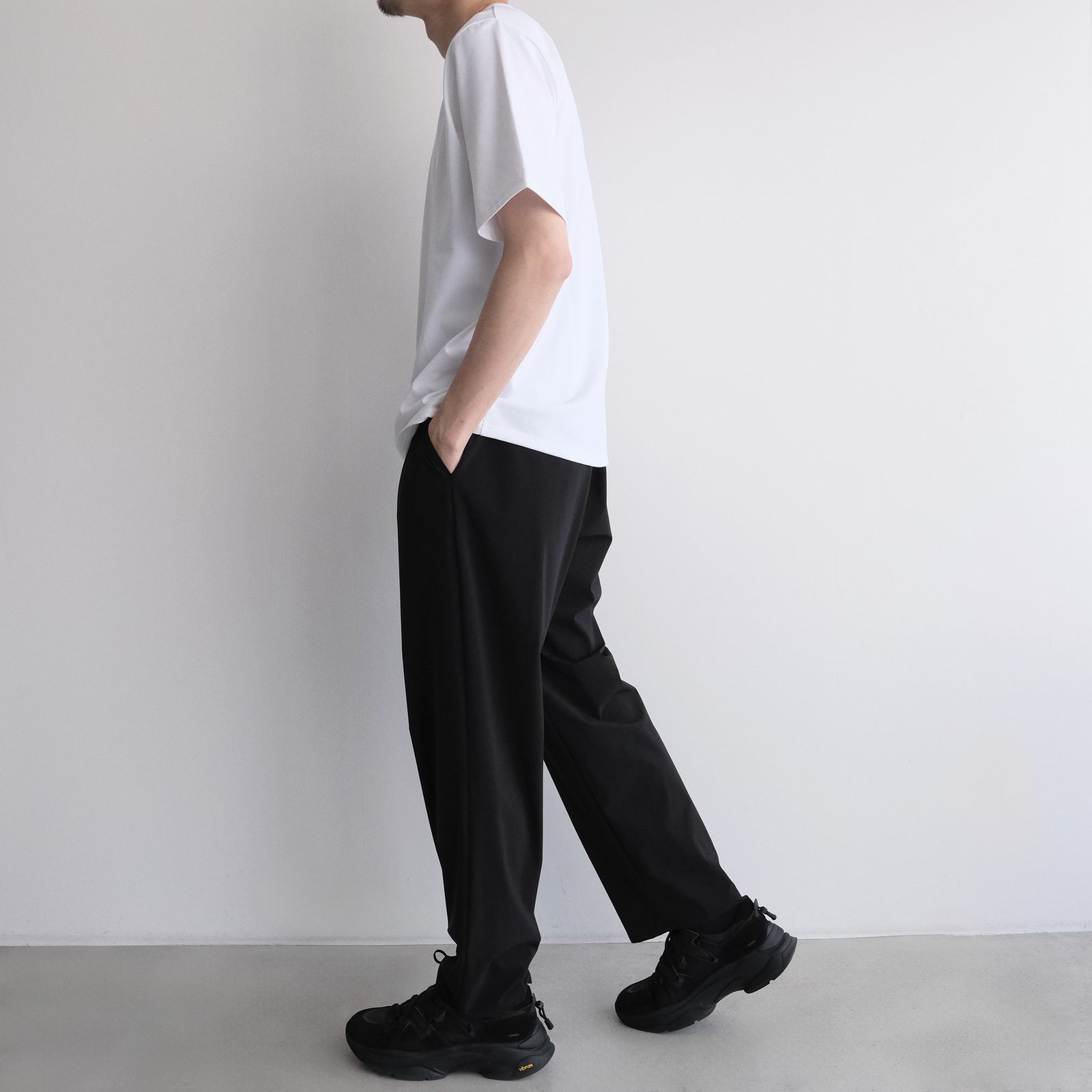 Graphpaper - Flex Tricot Wide Tapered Chef Pants -パンツ-（Black