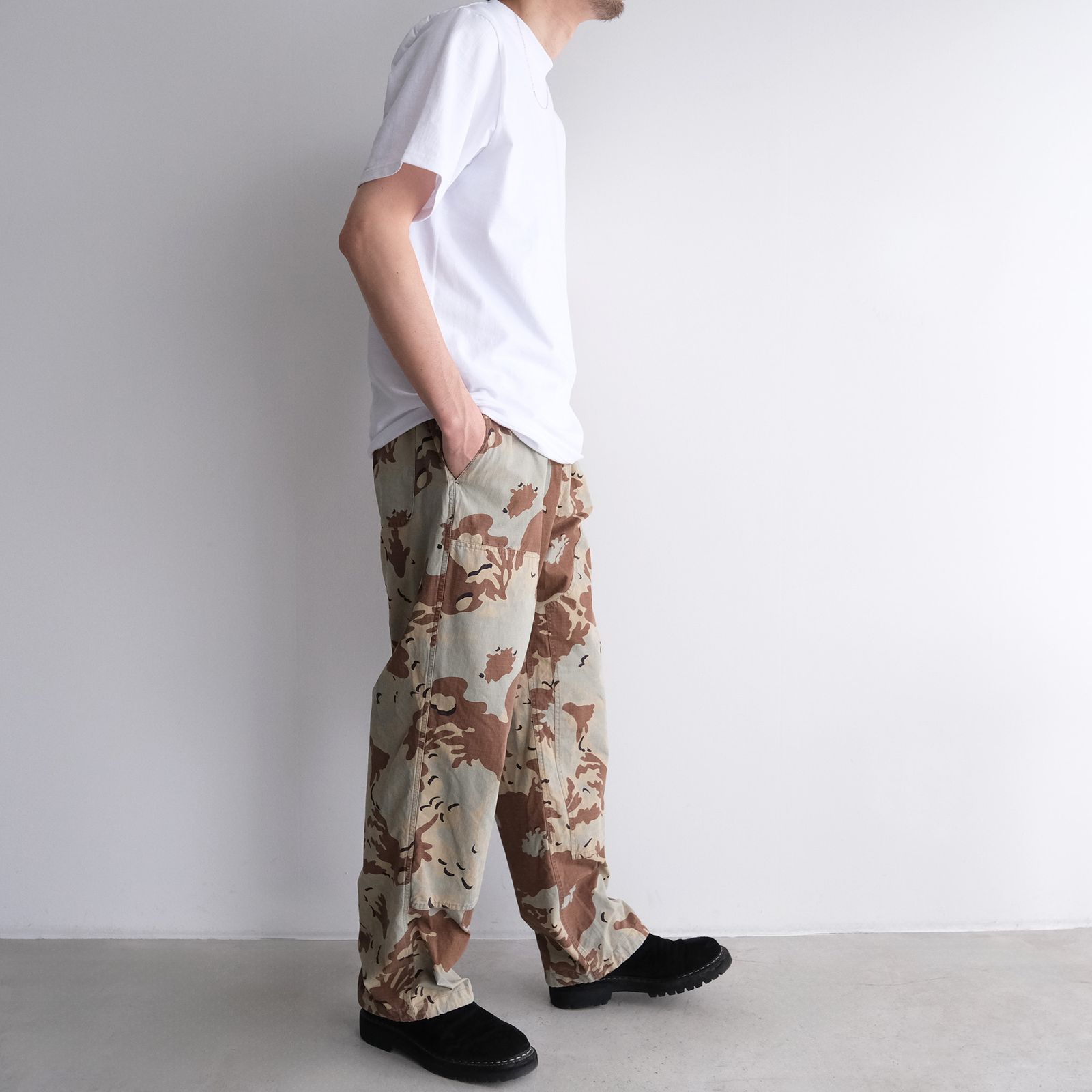 Camo Flower Double Knee Pants -パンツ-（Beige / ベージュ）
