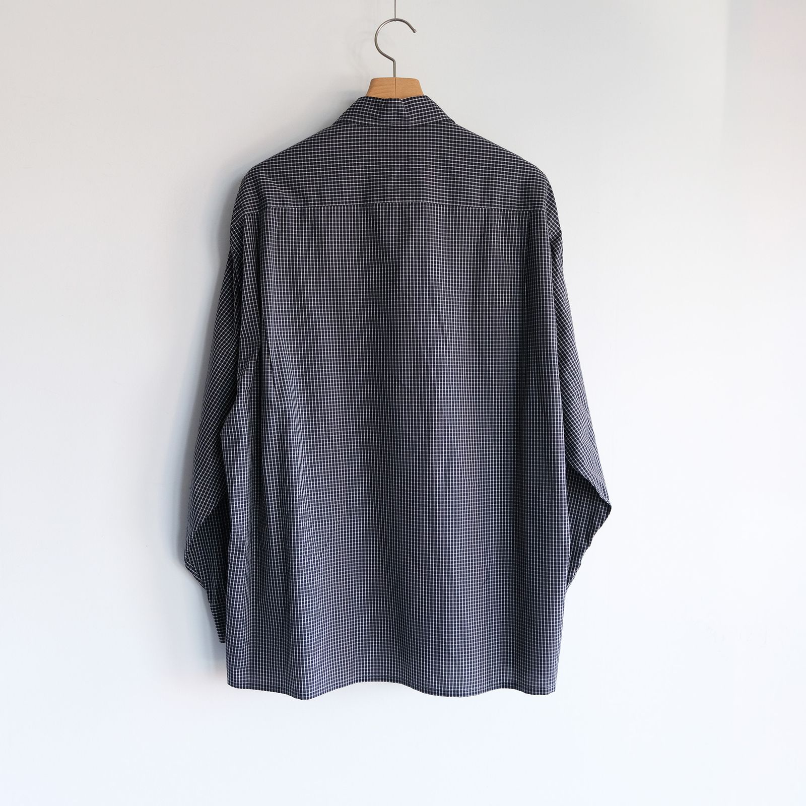 Check Open Collar Shirts -シャツ-（Blue Check / ブルーチェック）
