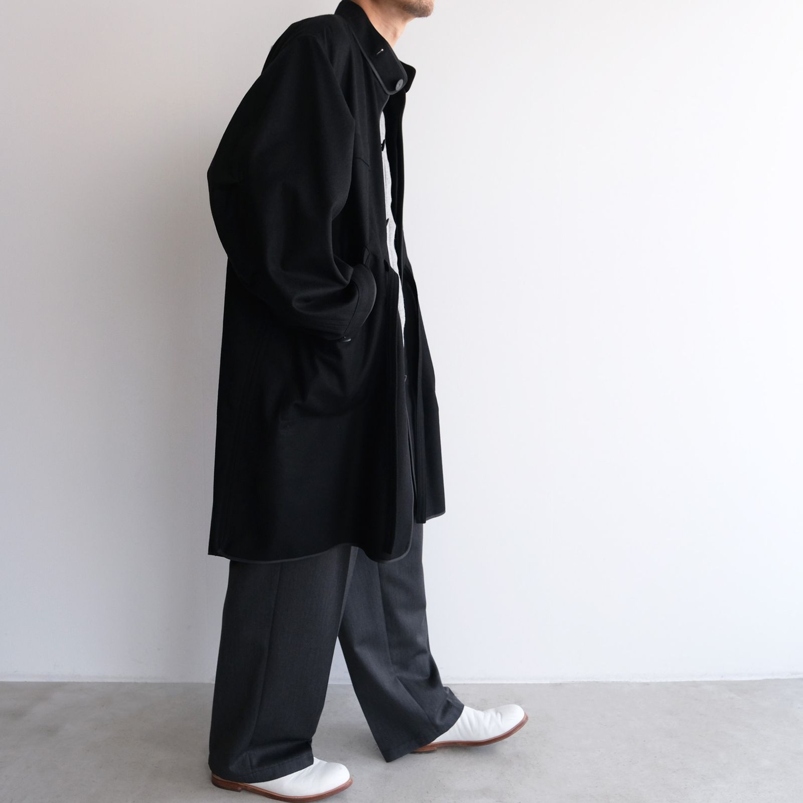 With Piping ：M65 Hoodie Coat -コート-（Black / ブラック）