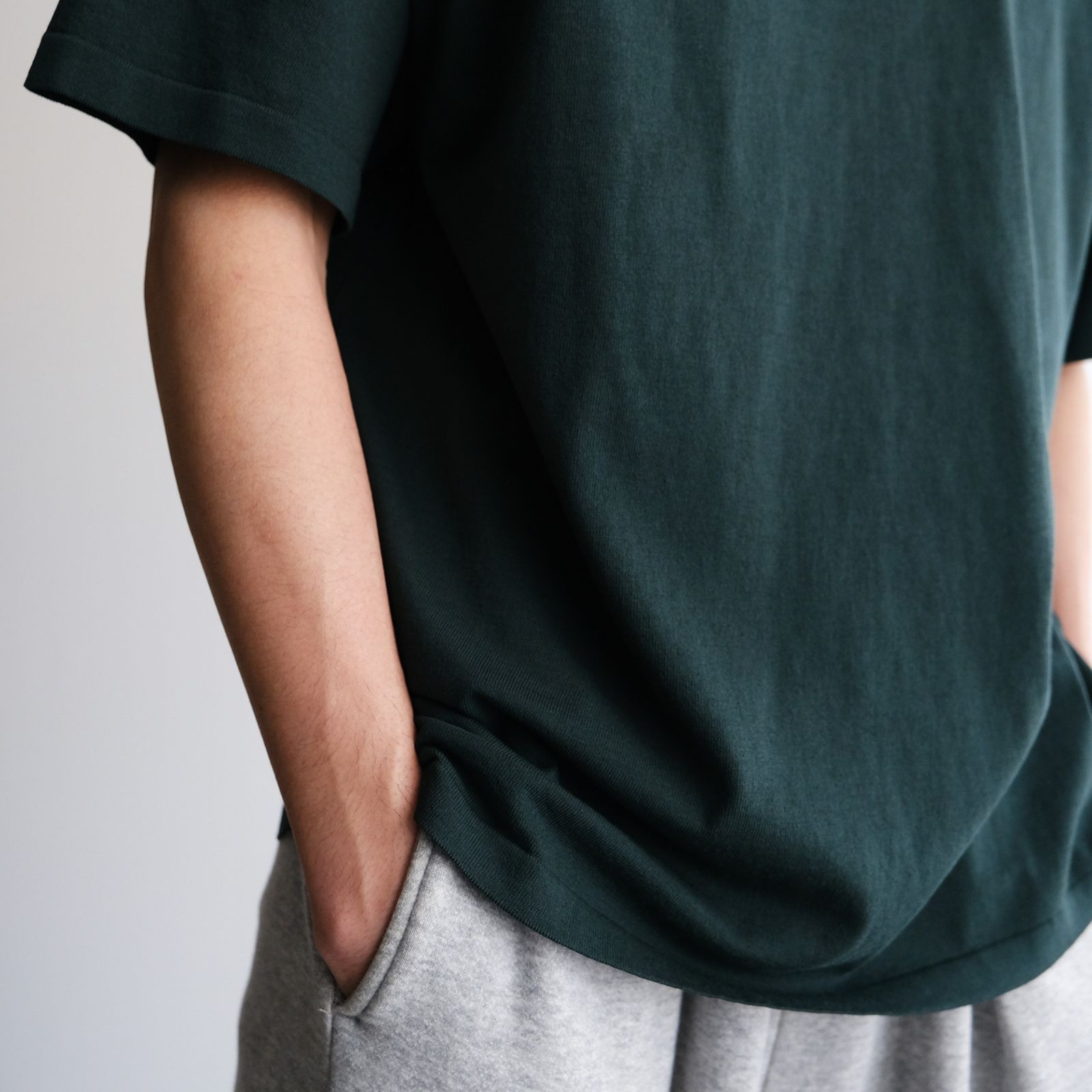 Fresca Knit Crew Neck Sweater -Tシャツ-（Green / グリーン）