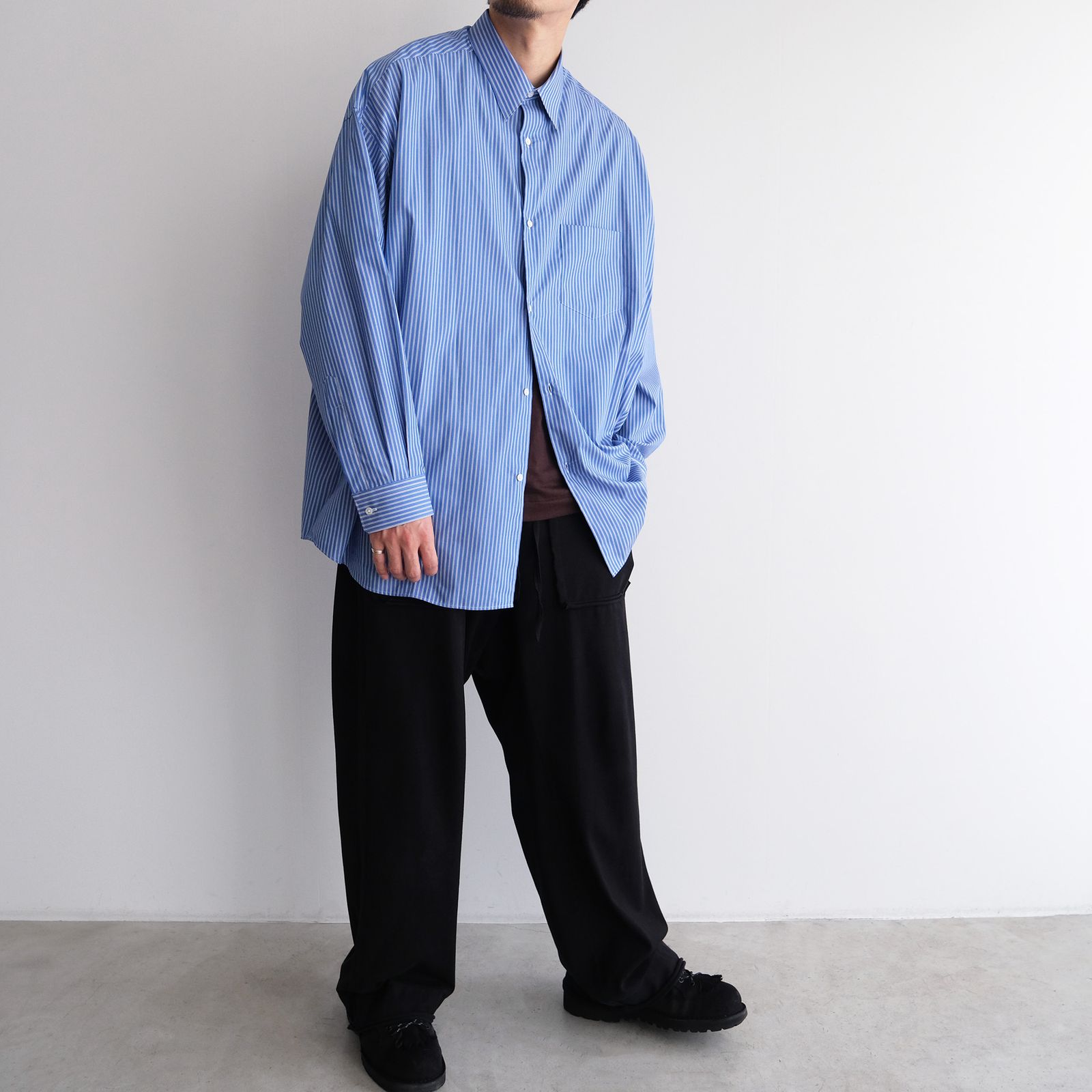 Graphpaper - Sidogras L/S Oversized Regular Collar Shirt
