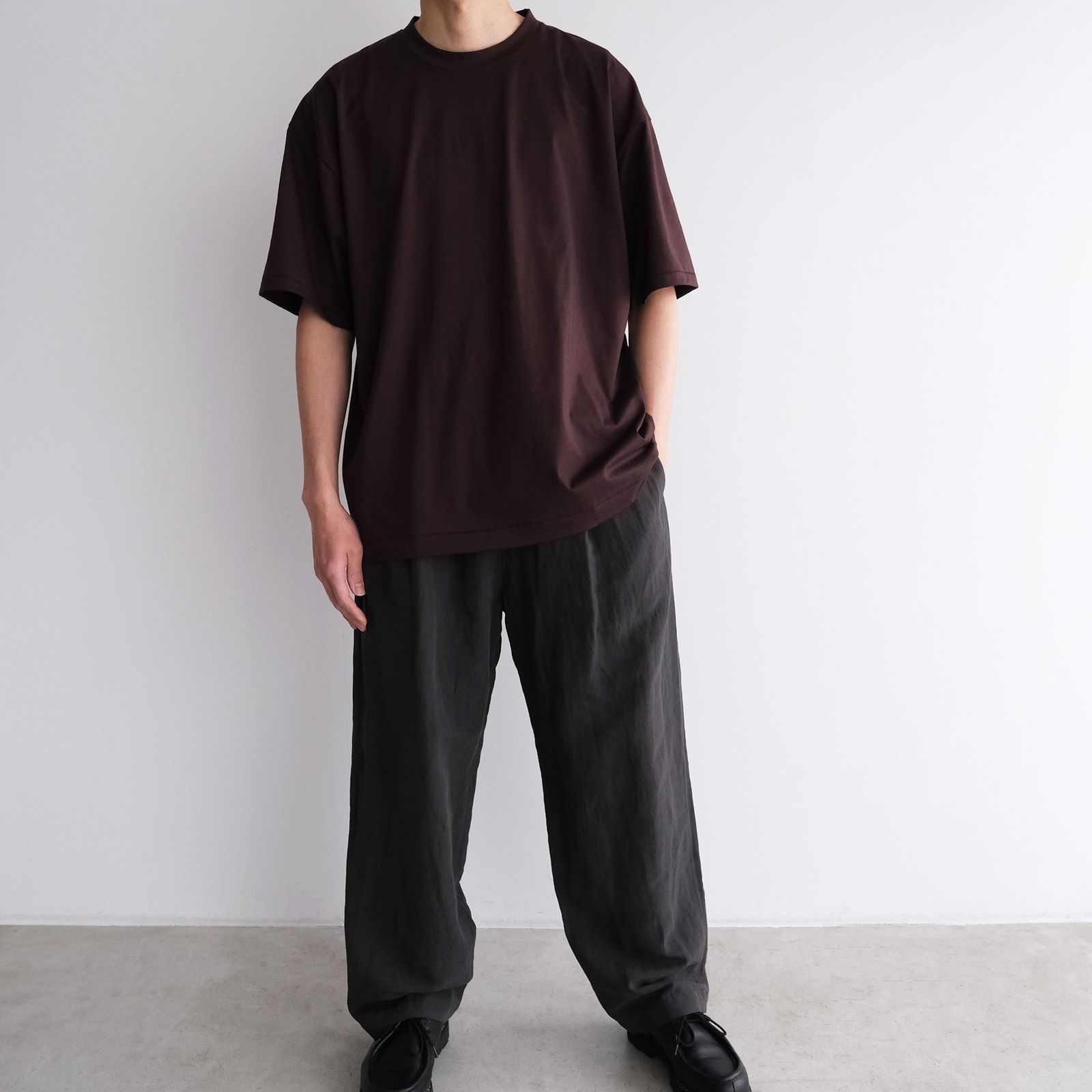 Suvin 60/2 Oversized T-Shirt -Tシャツ-（Burgundy / バーガンディ）