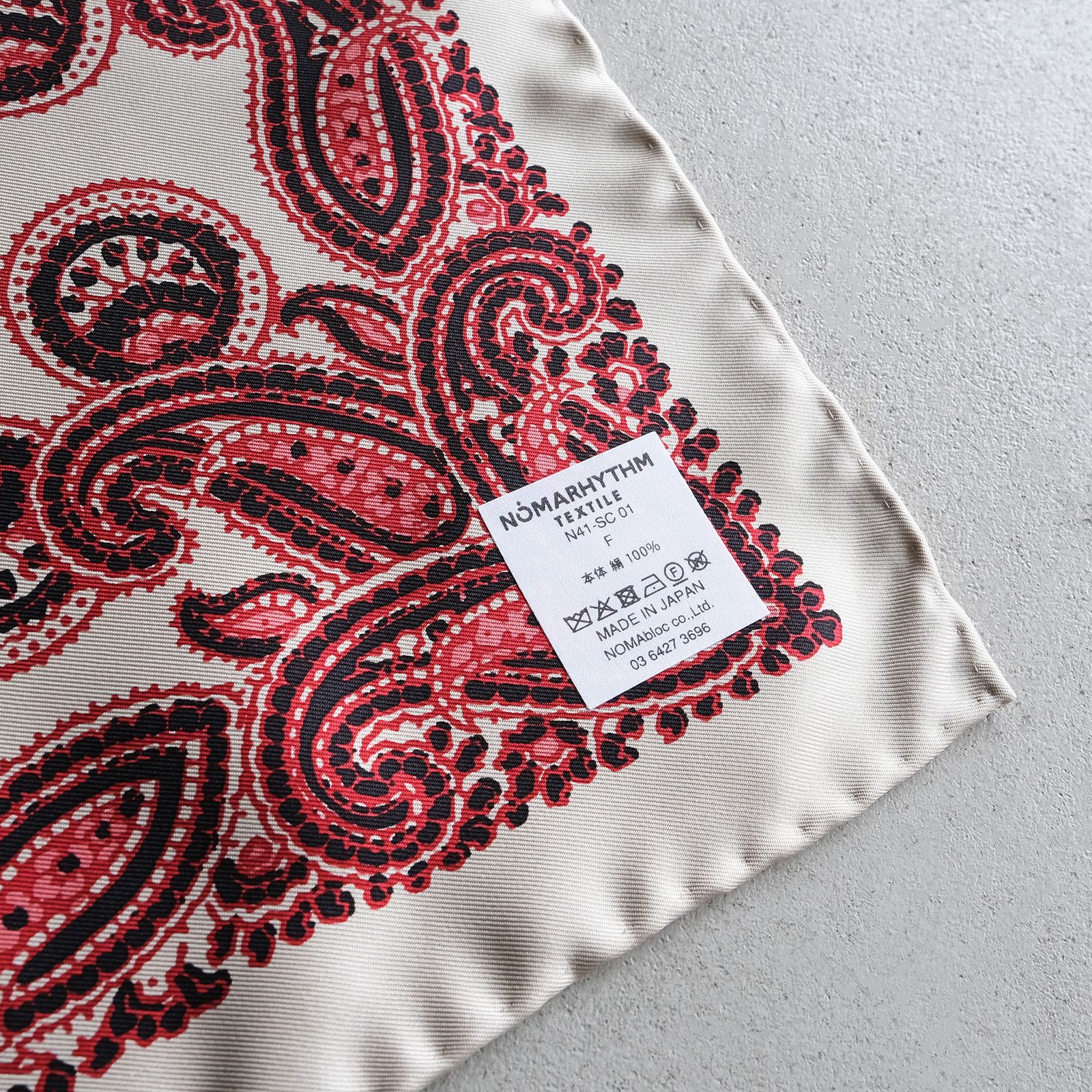 Paisley Silk Bandana Scarf -スカーフ-（Beige / ベージュ）