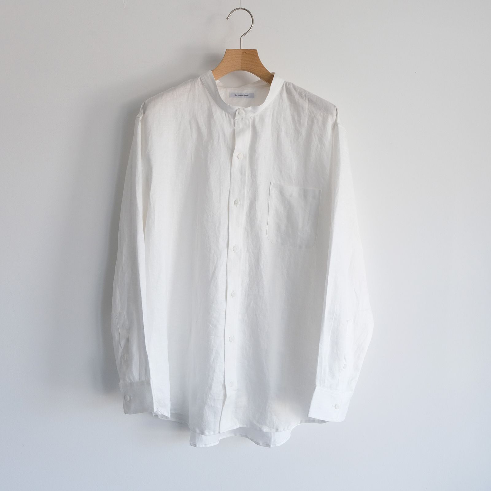 66L リネン高密度綾シャツ -シャツ-（White / ホワイト）