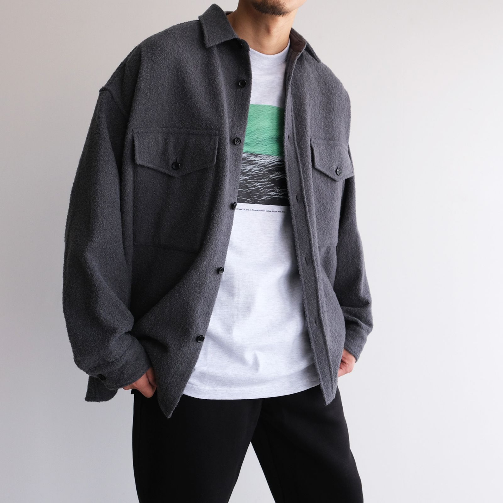 Time Is Not Infinite L/S T-Shirts -Tシャツ-（A.Gray / アッシュグレー）