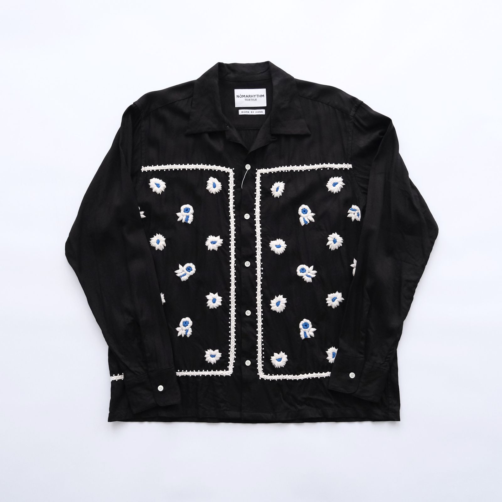 Bandana Hand Embroidery Shirt -シャツ-（Black / ブラック）