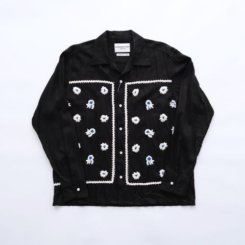 Bandana Hand Embroidery Shirt -シャツ-（Black / ブラック）