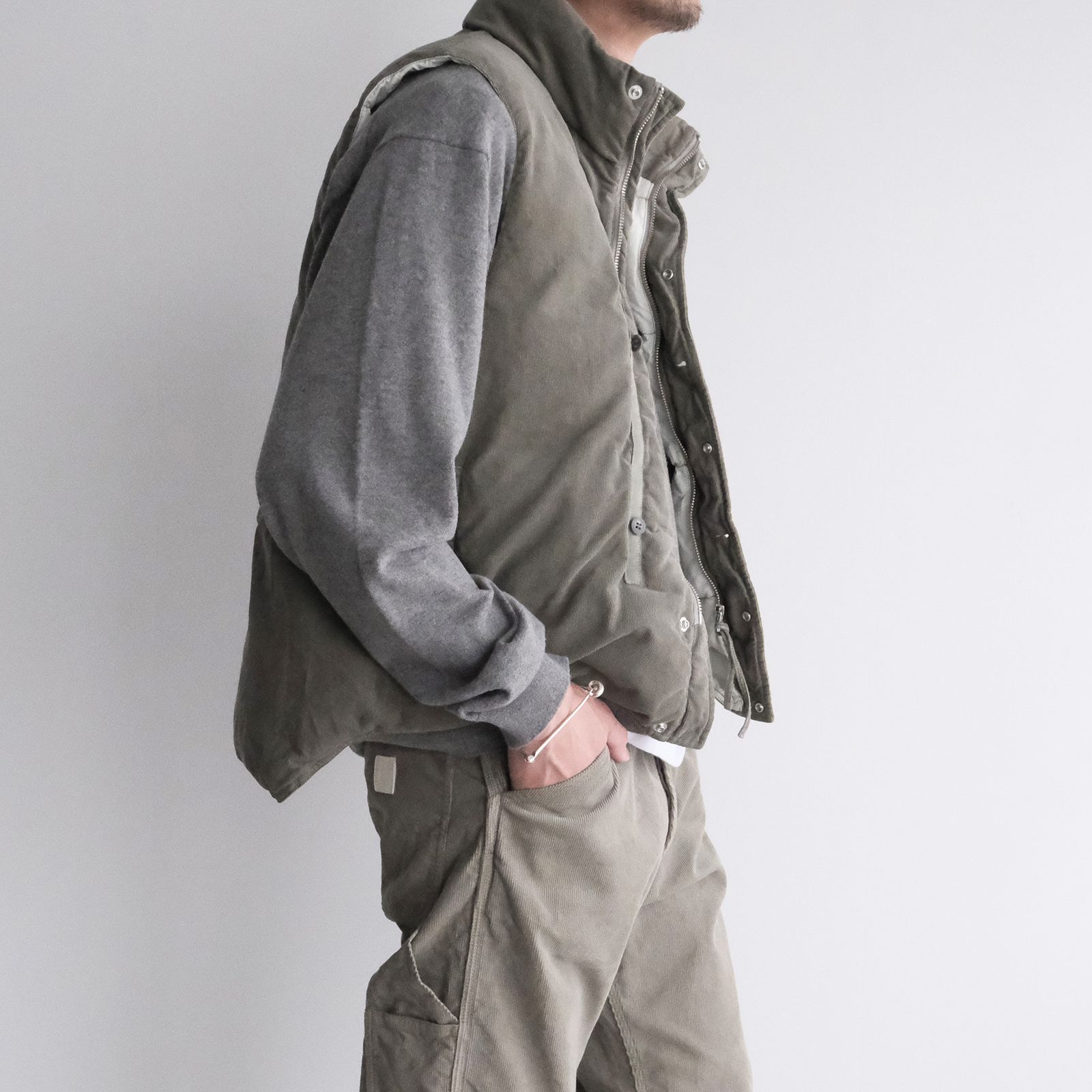 Garment Dyed Down Vest -ダウンベスト-（Gray / グレー）