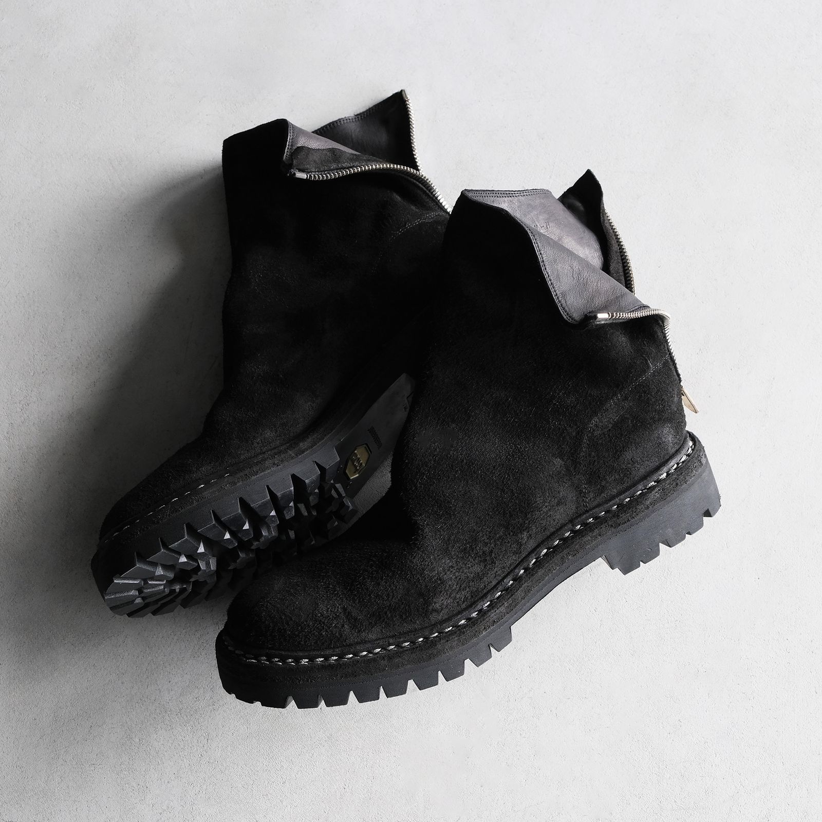 796V_N Horse Reverse Back Zip Boot -ブーツ-（Black / ブラック）