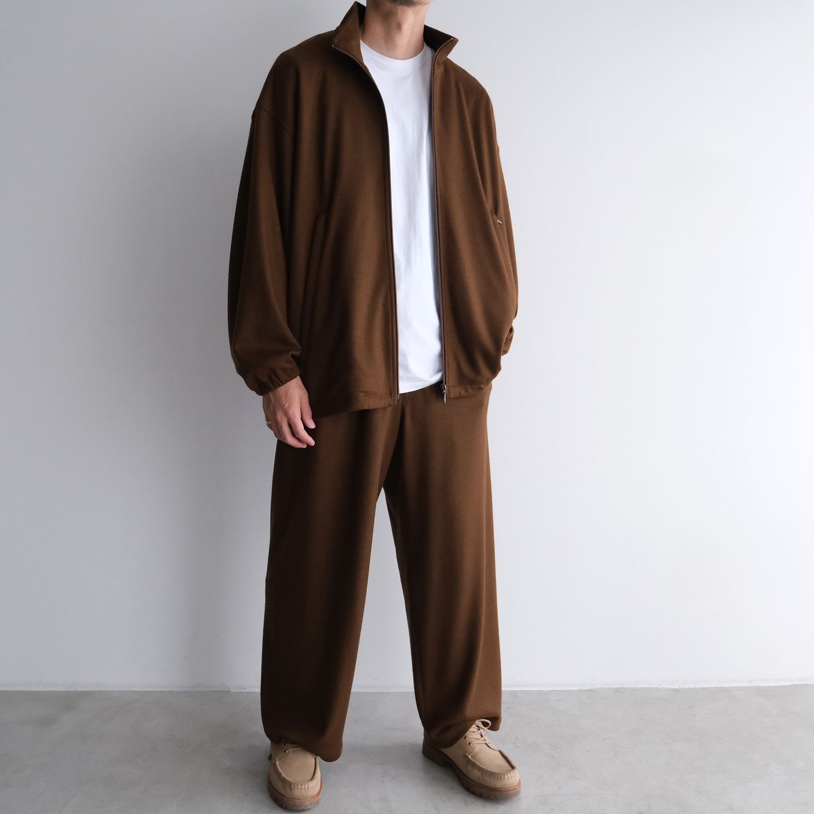 Wool Smooth Flannel Track Blouson -ブルゾン-（Brown / ブラウン）GU253-30220B