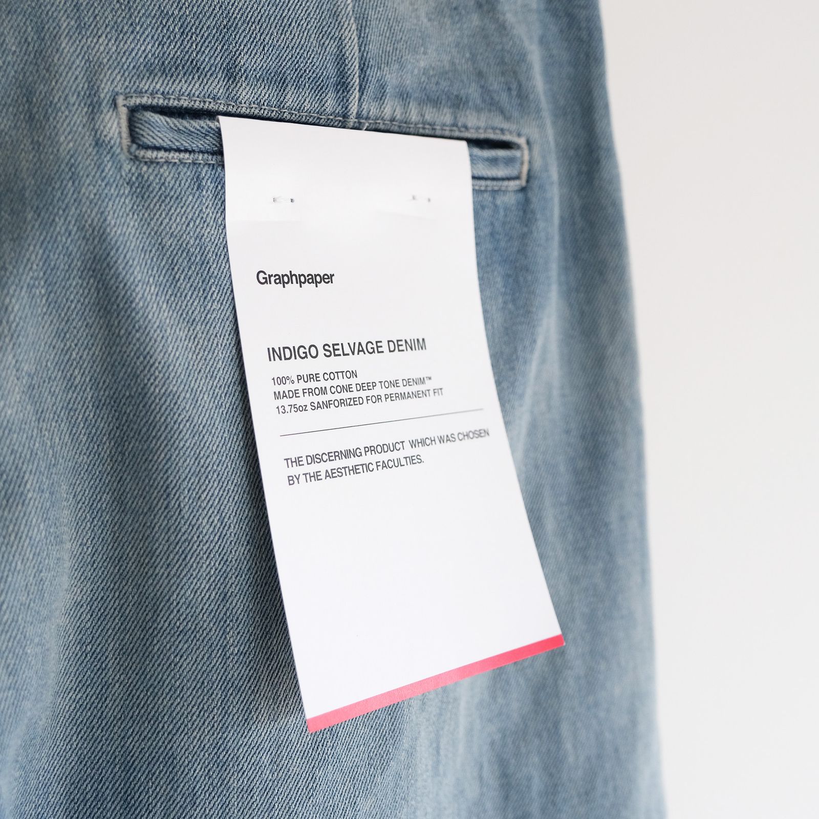 Selvage Denim Two Tuck Tapered Pants -パンツ-（Indigo Light Fade / インディゴライトフェード）