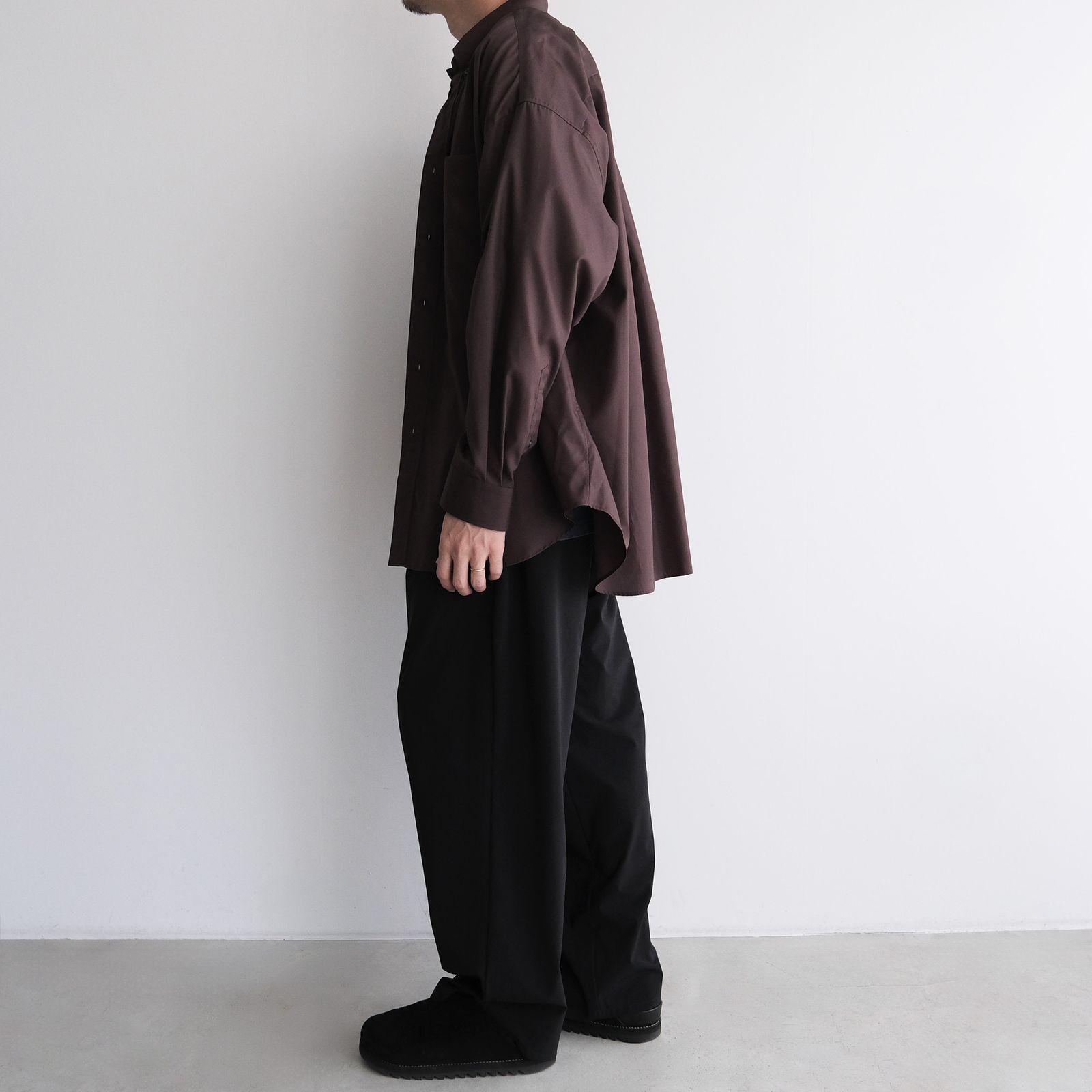 Easy Care Poplin L/S Oversized B.D Shirt -シャツ-（Brown / ブラウン）GM263-50620