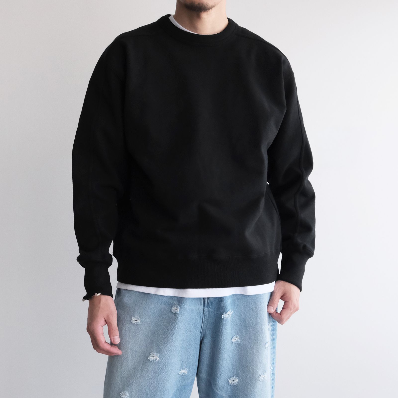 Vintage Fleece Crew Neck Pullover -スウェット-（Black / ブラック）