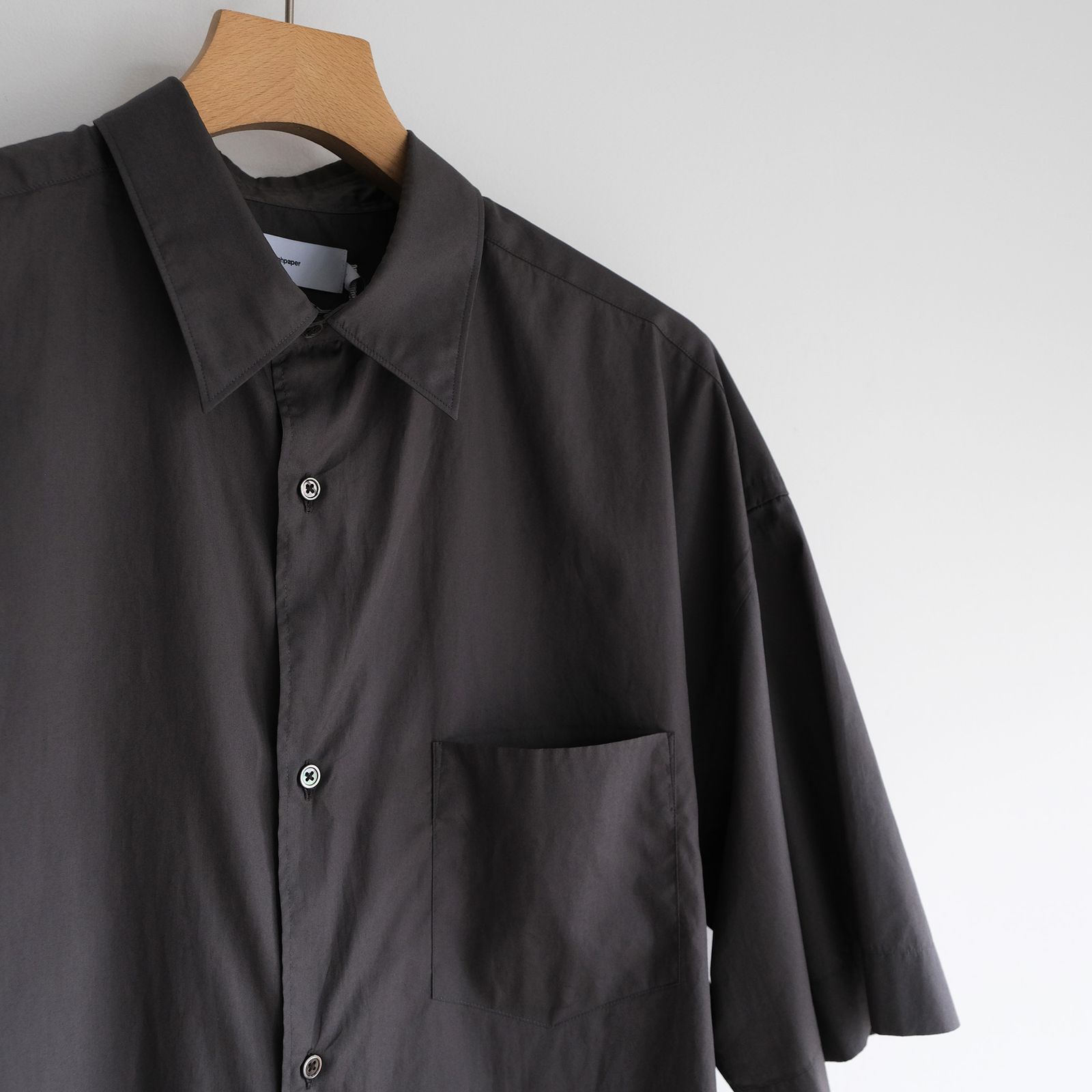 Broad S/S Oversized Regular Collar Shirt -シャツ-（C.Gray / C.グレー）GM261-50003B