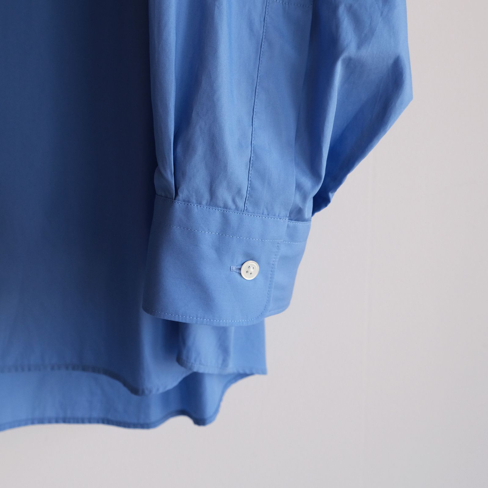 Broad L/S Oversized Regular Collar Shirt -シャツ-（Blue / ブルー）GM261-50001B
