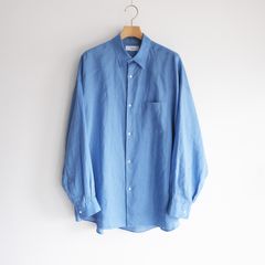 Linen L/S Oversized Regular Collar Shirt -シャツ-（Blue / ブルー）GM262-50039B