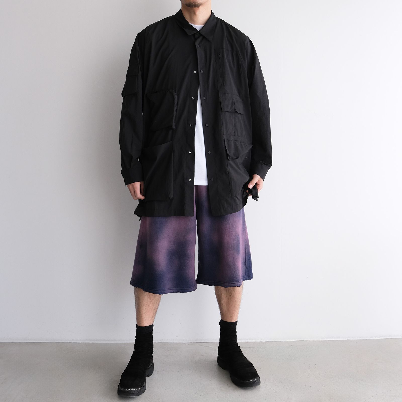 Pertex Utility Longline Shirt -シャツ-（Black / ブラック）