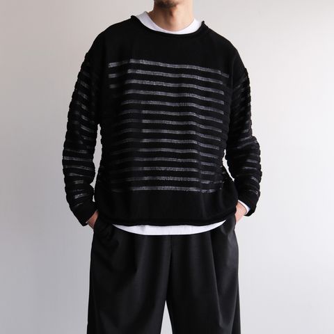 Panel Border Sweather -ニット-（Black / ブラック）