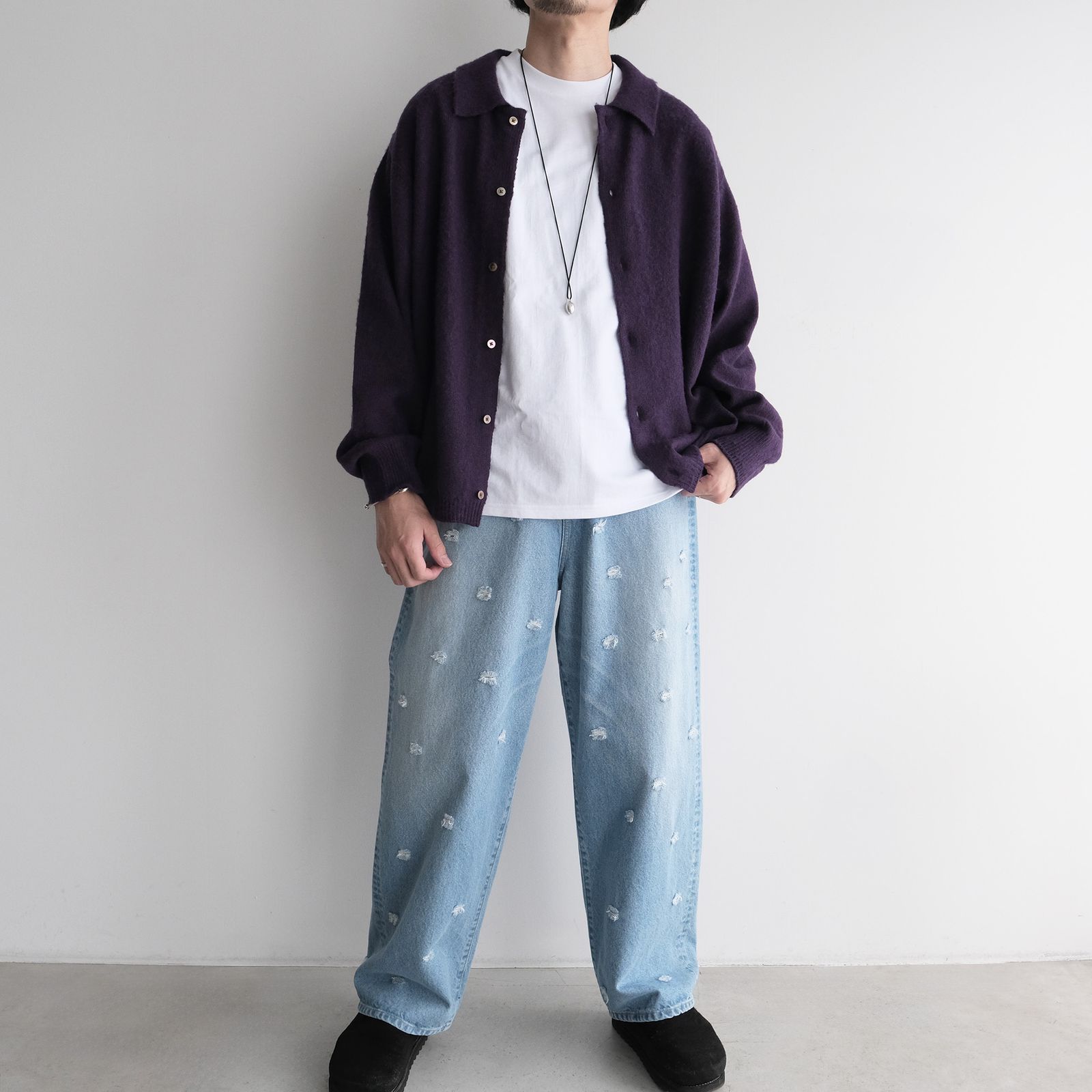Knit Cardigan -カーディガン-（Purple / パープル）