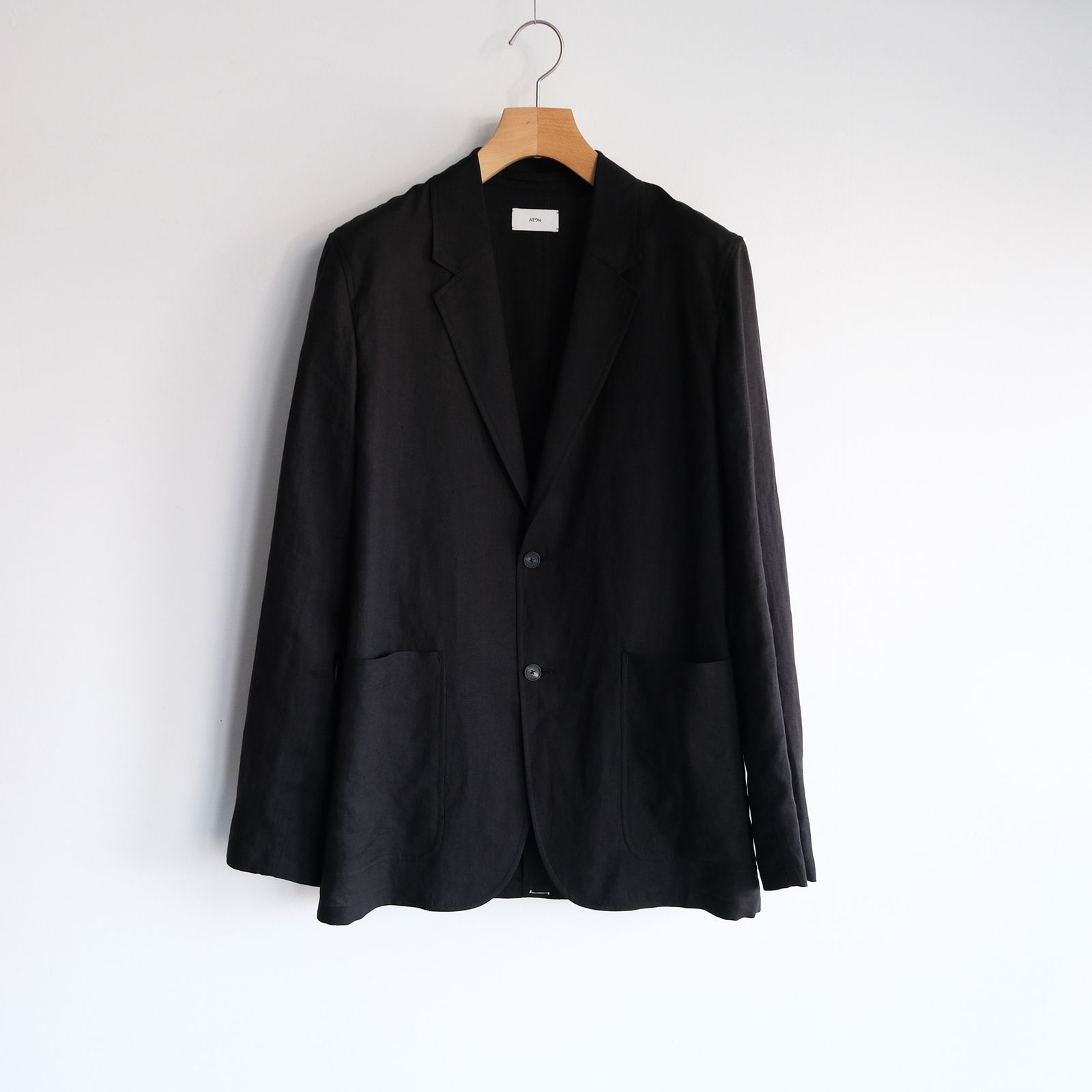Silk Linen Mixing Tailored Jacket -テーラードジャケット-（Black / ブラック）