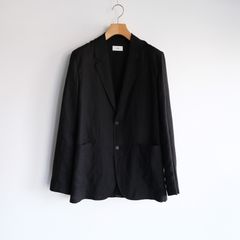 Silk Linen Mixing Tailored Jacket -テーラードジャケット-（Black / ブラック）
