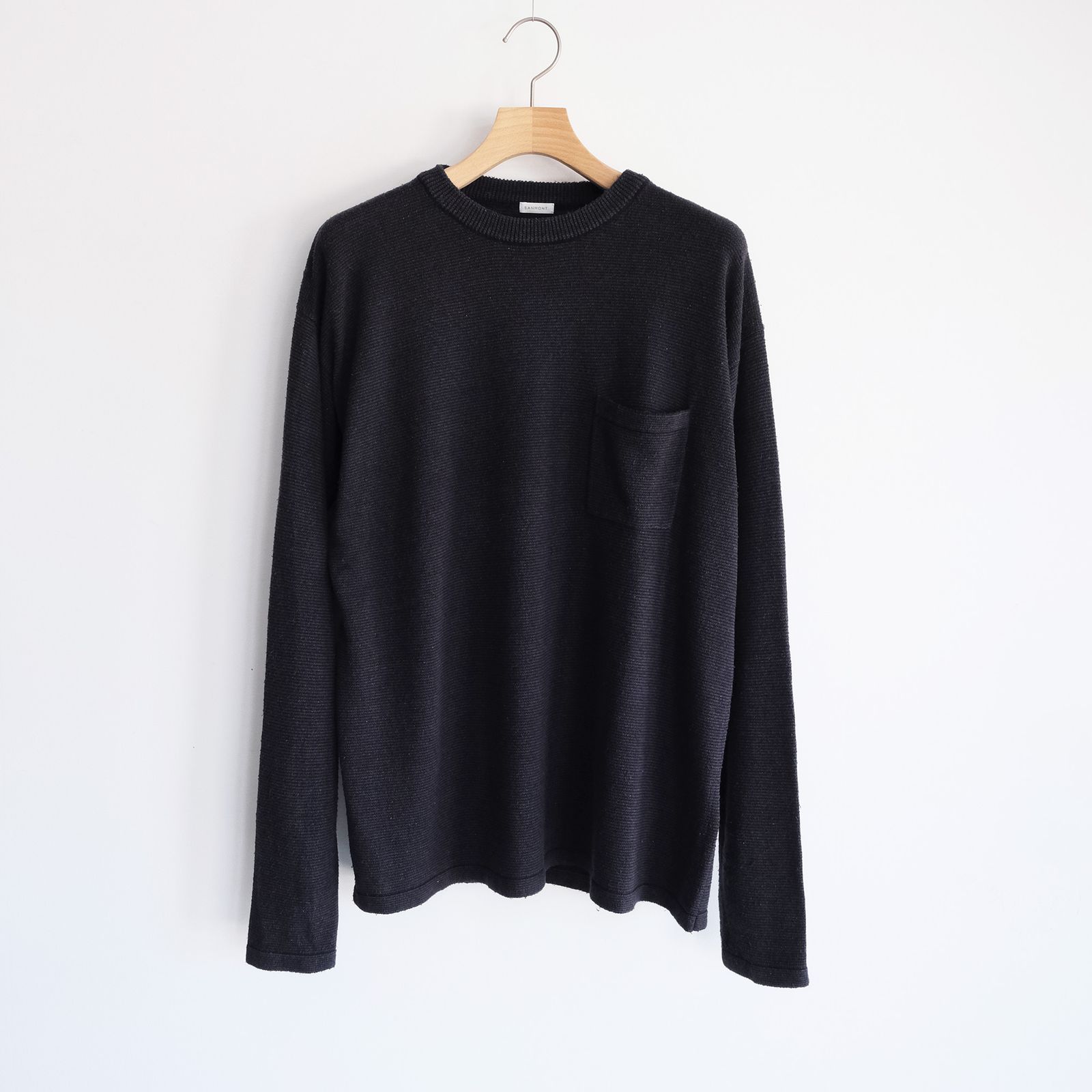 Silk Knit L/S Crew Neck -ニット-（Dark Navy / ダークネイビー）