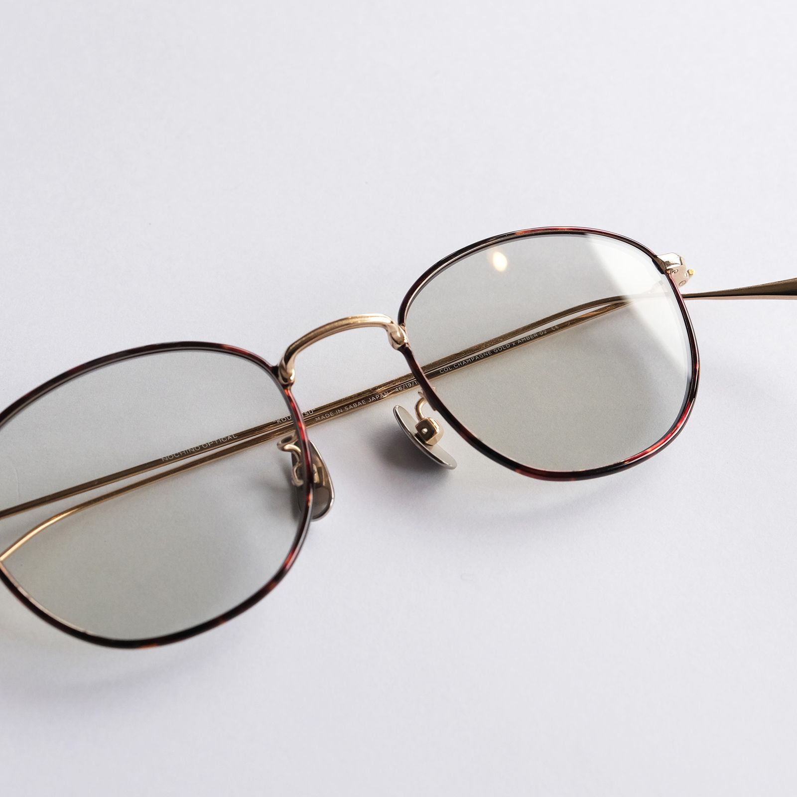 KOUGETSU #6 Champagne Gold & Amber × Gray Green to D.Gray (調光モデル) -サングラス-