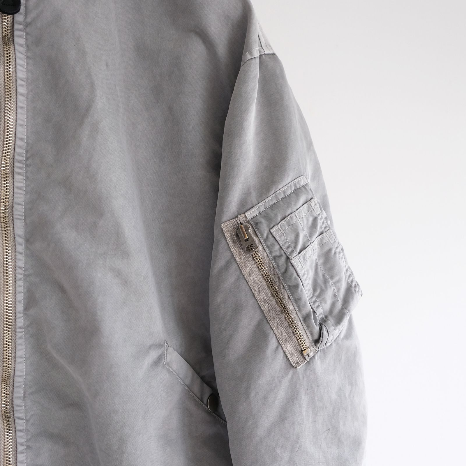 Hand-Dyed Bomber Jacket -ジャケット-（Gray / グレー）
