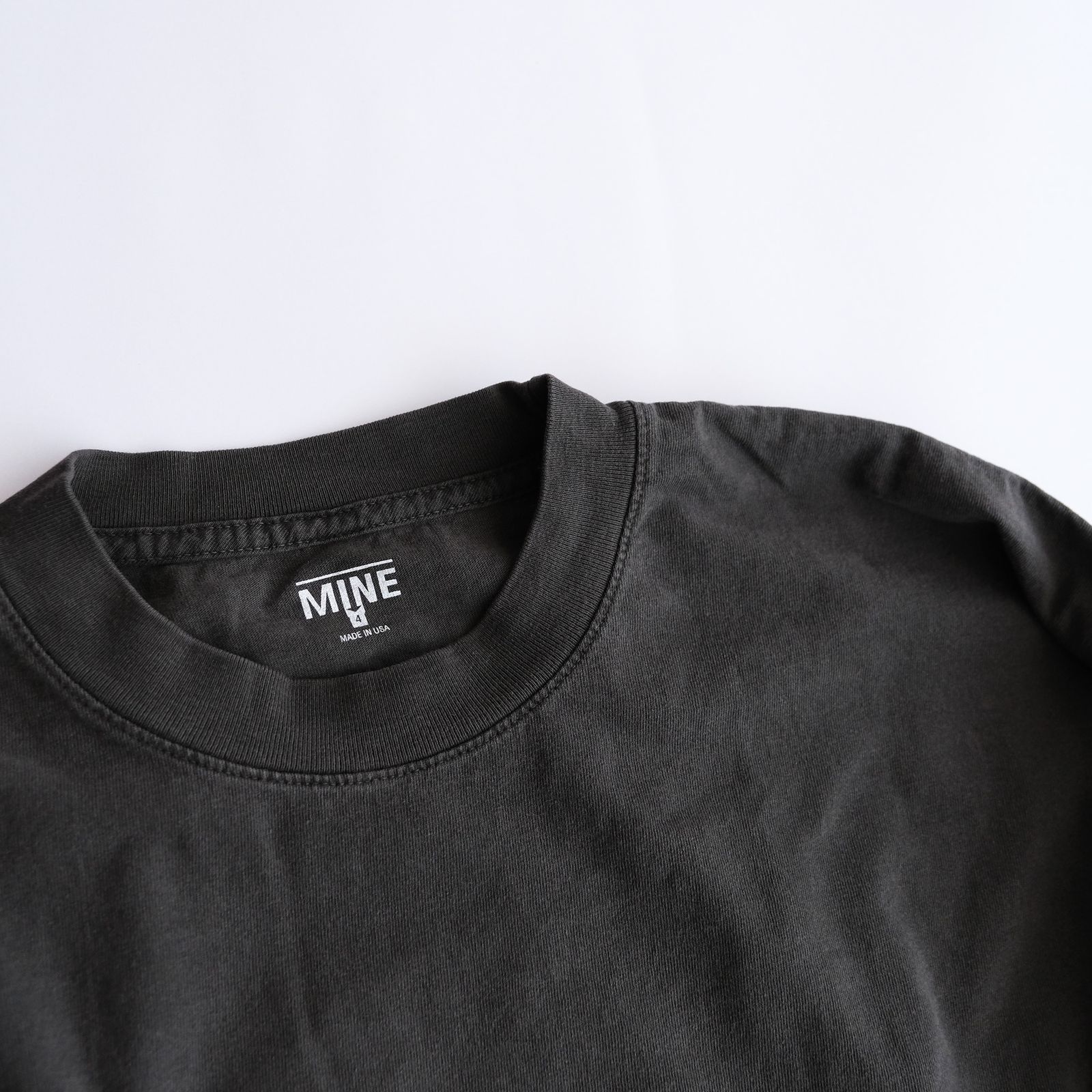 大注目 MINE - Pigment Black L/S -Tシャツ-（PD Black / ピグメント トップス