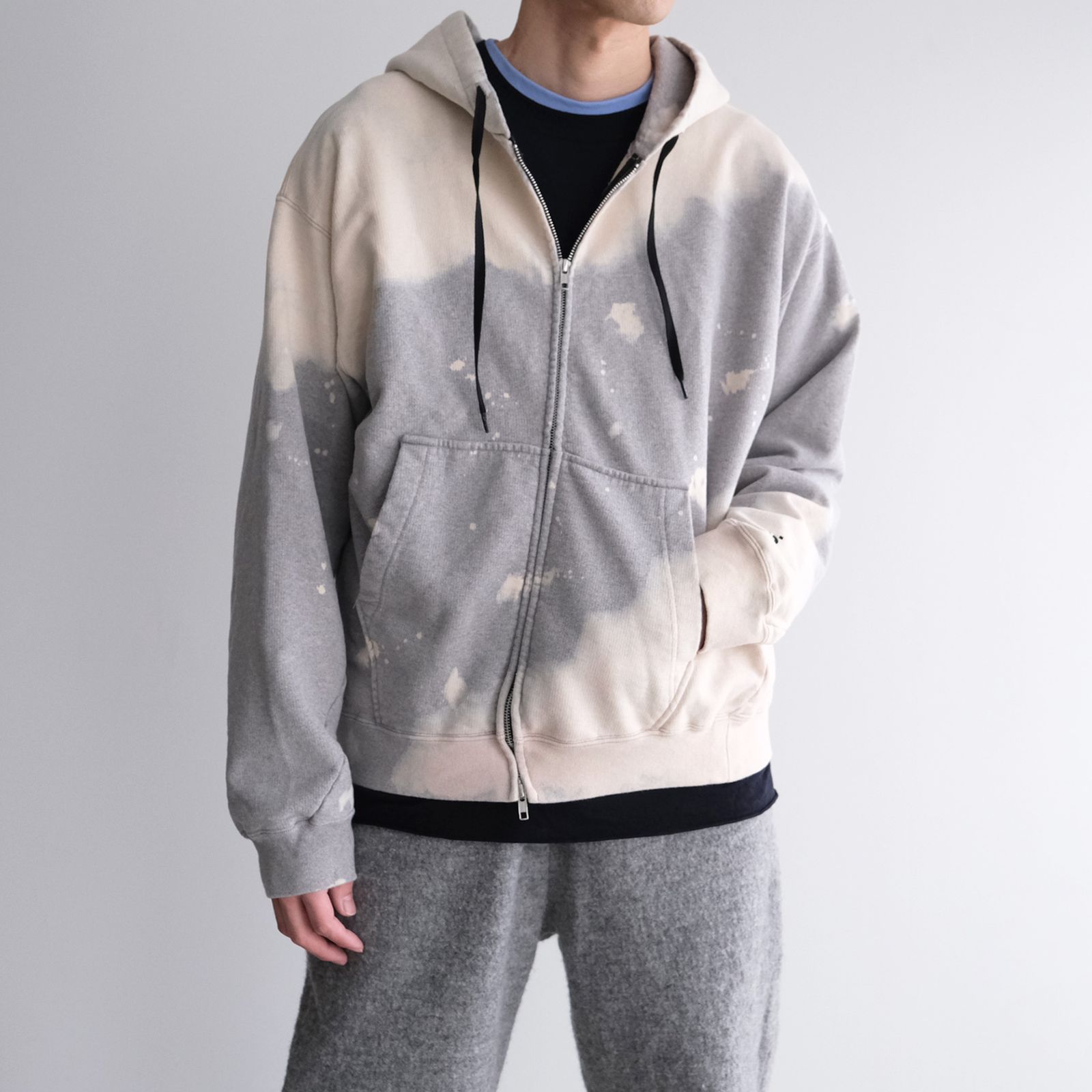 Hand Dye Twist Parka -パーカー-（Gray / グレー）