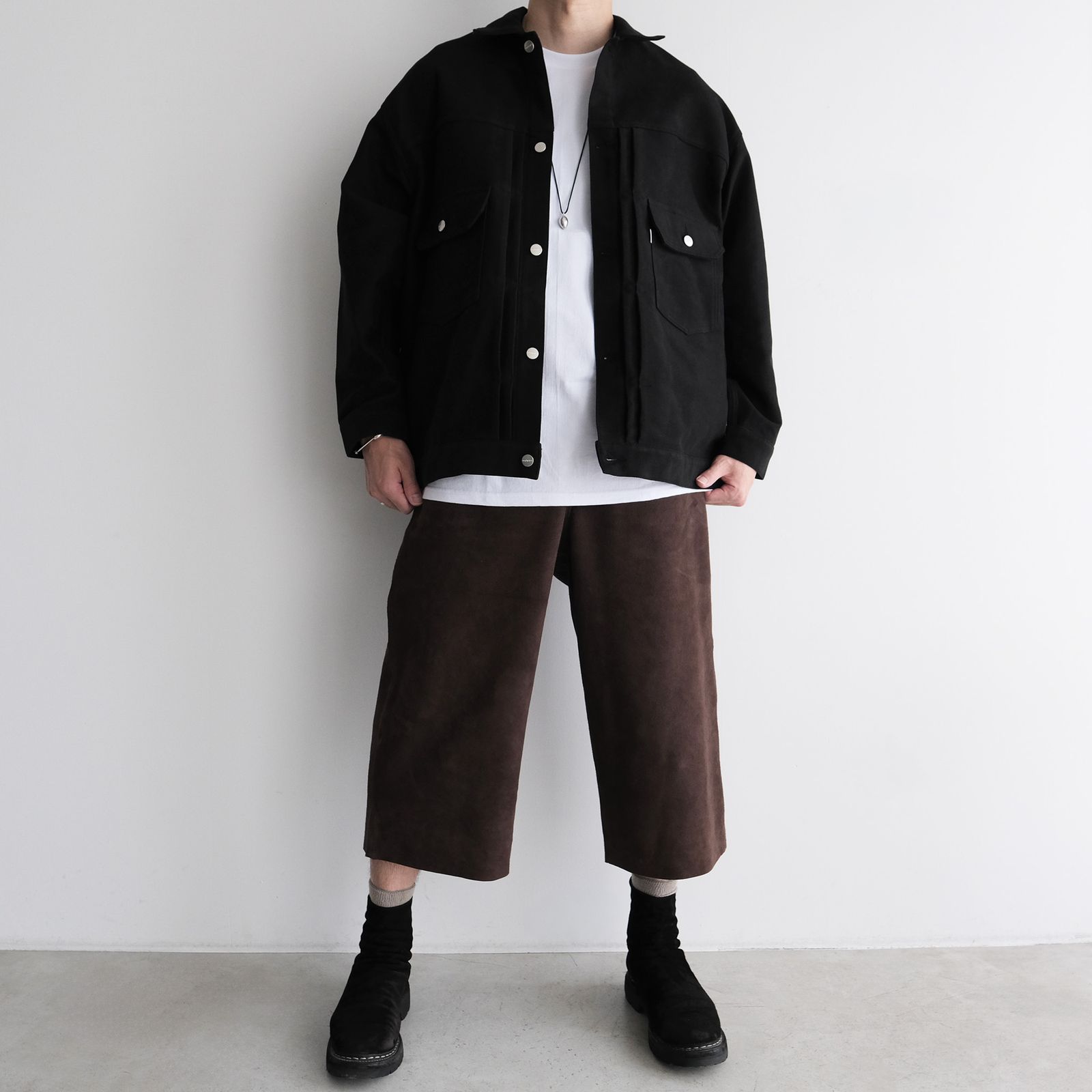 Cotton Double Serge Jacket -ジャケット-（Black / ブラック）GM263-20450