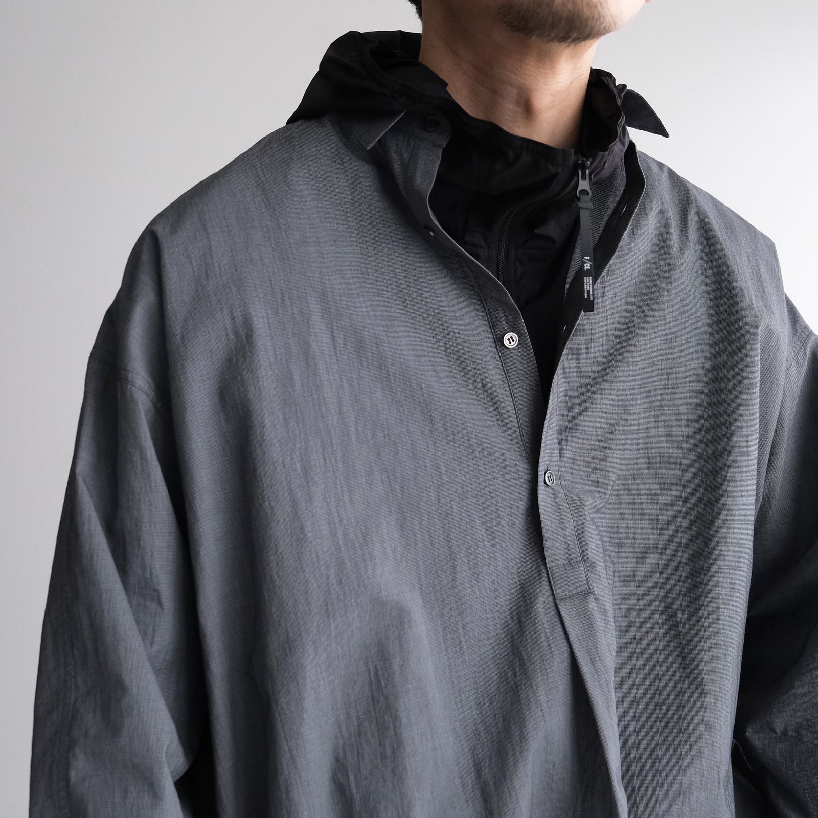Seersucker Pullover Shirt -シャツ-（Gray / グレー）GU261-50445