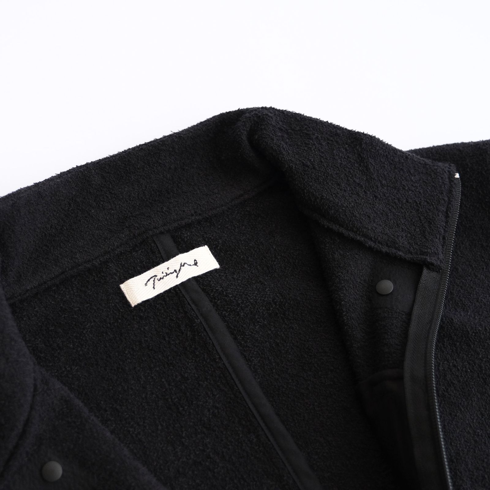 "Towel Cloth Zip Jacket" -パジャマ-（Black / ブラック）