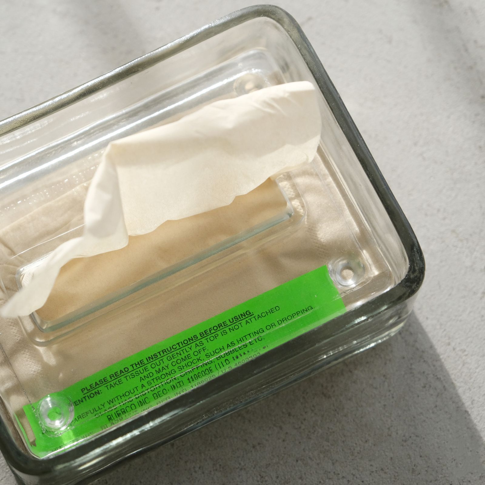Glass Tissue Case -ティッシュケース-