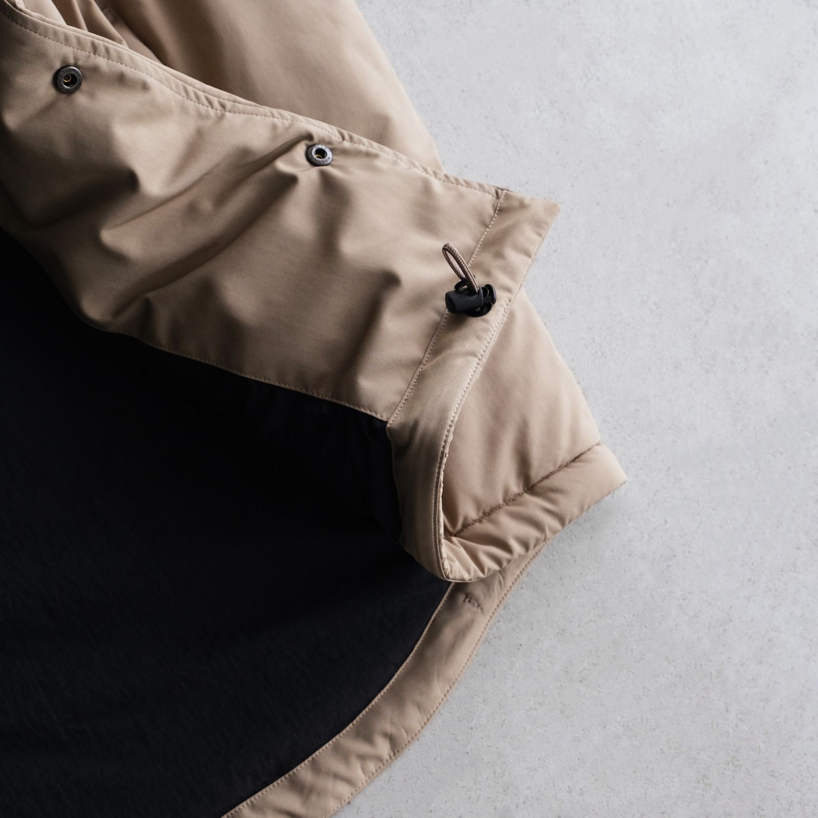 ATON - Vintage Nylon Twill Padded Vest -ベスト-（Beige