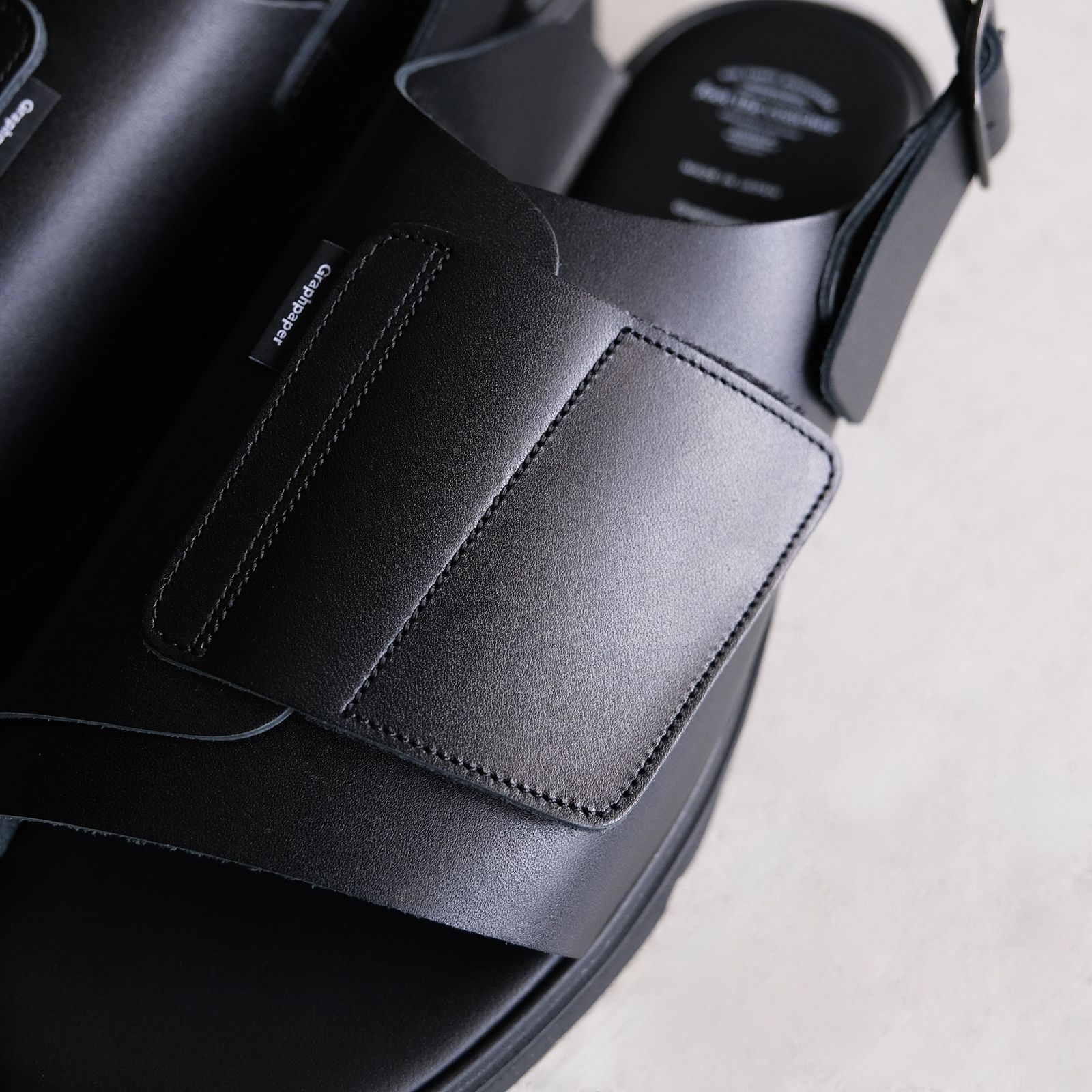 foot the coacher for GP Velcro Sandal -サンダル-（Black / ブラック）