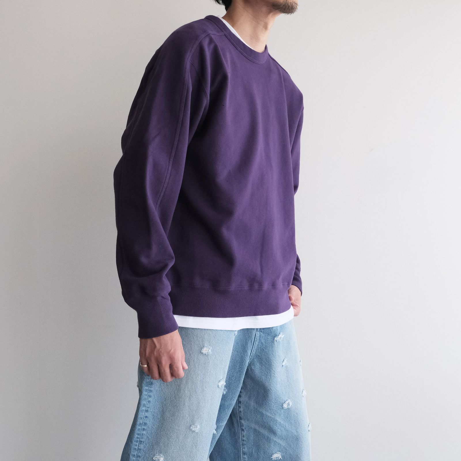 Vintage Fleece Crew Neck Pullover -スウェット-（Purple / パープル）